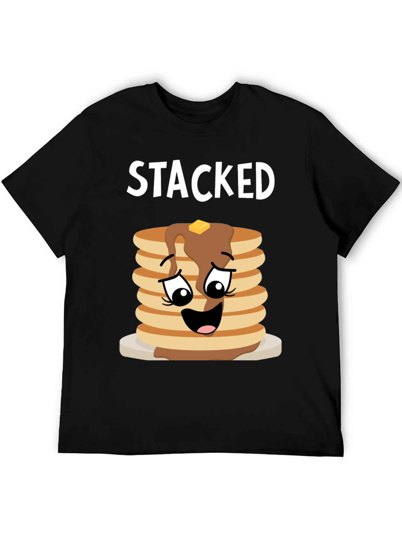 Stacked Pancakes Graphic Tee - Foodie T-Shirt