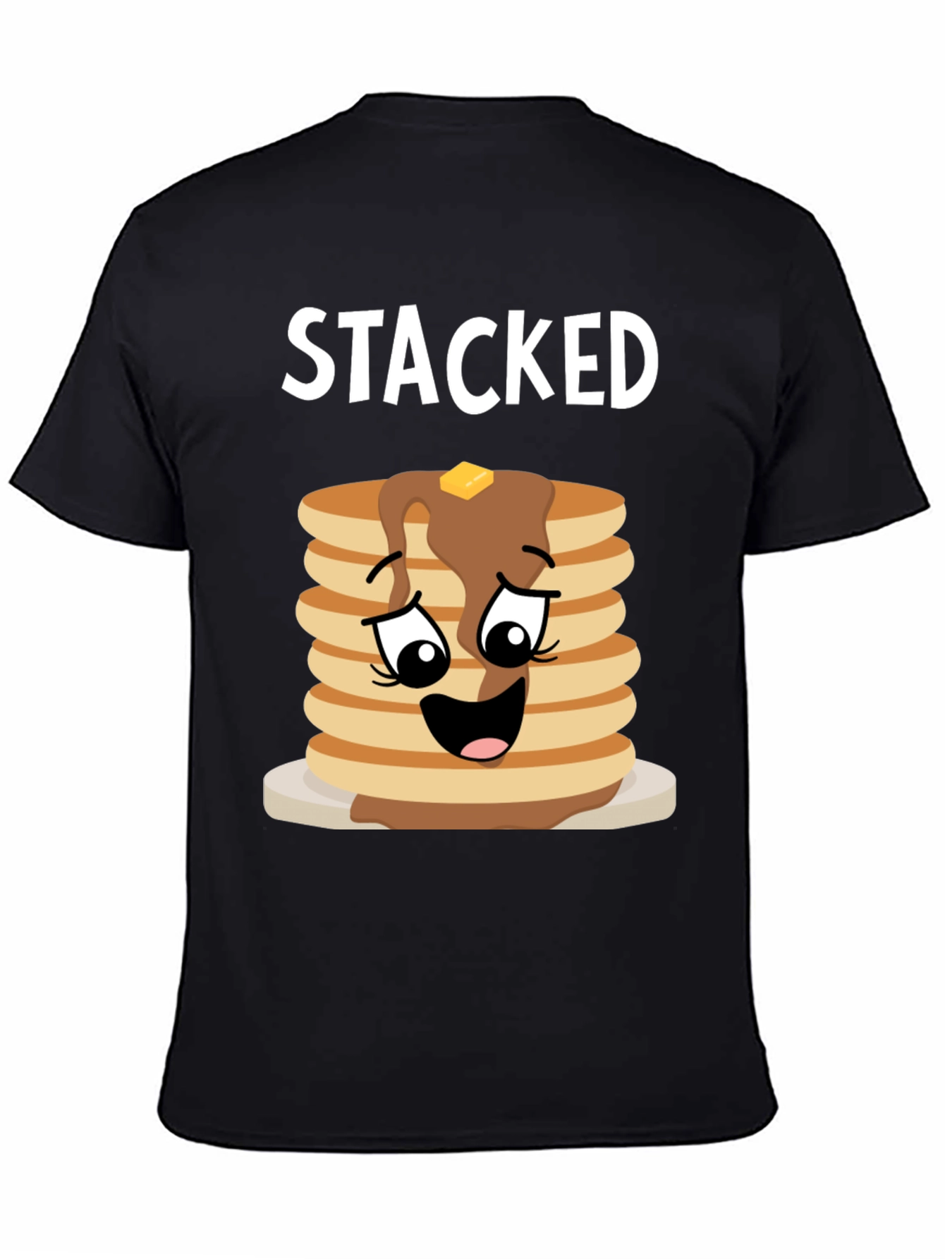 Stacked Pancakes Graphic Tee - Foodie T-Shirt