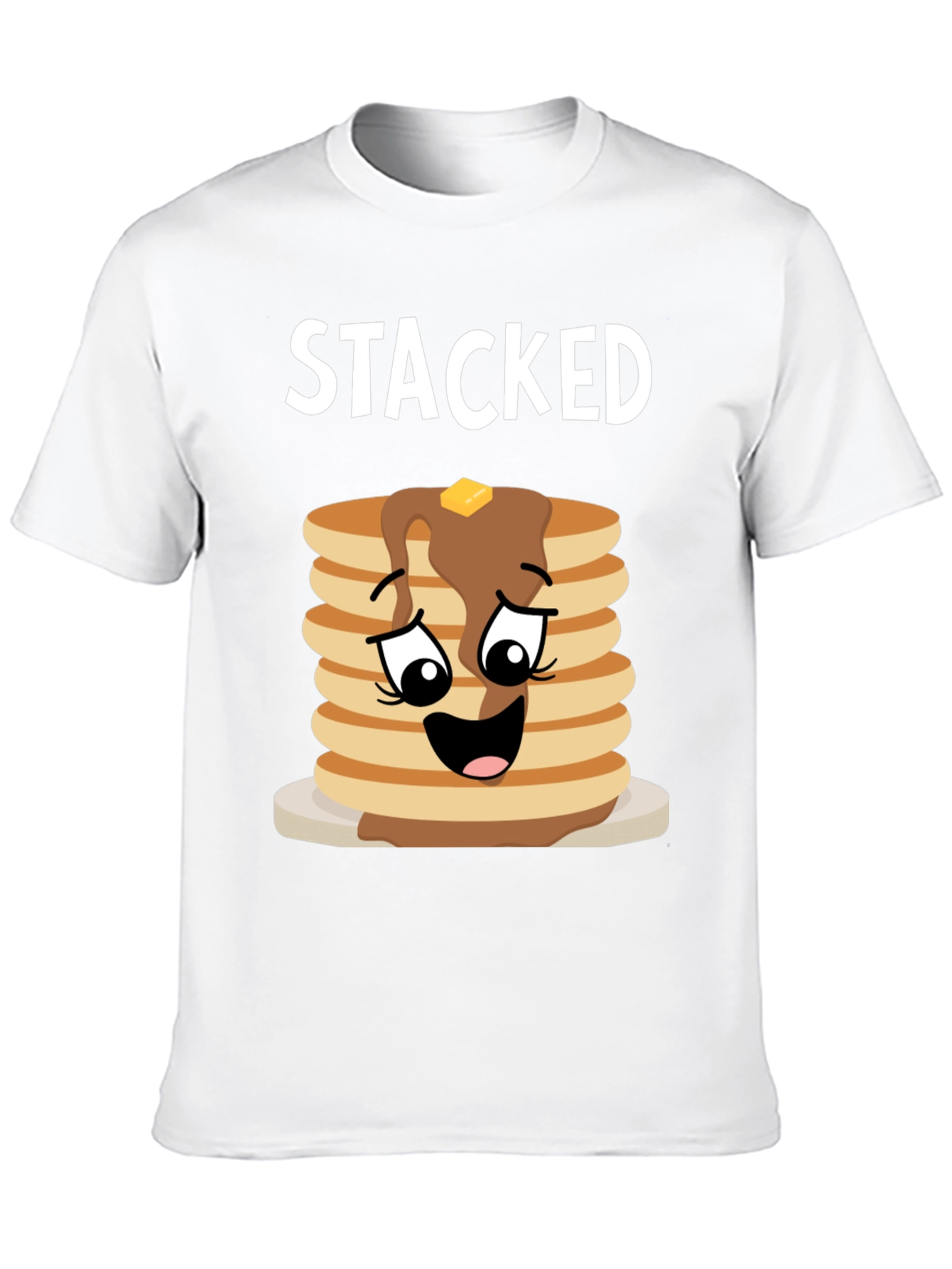 Stacked Pancakes Graphic Tee - Foodie T-Shirt