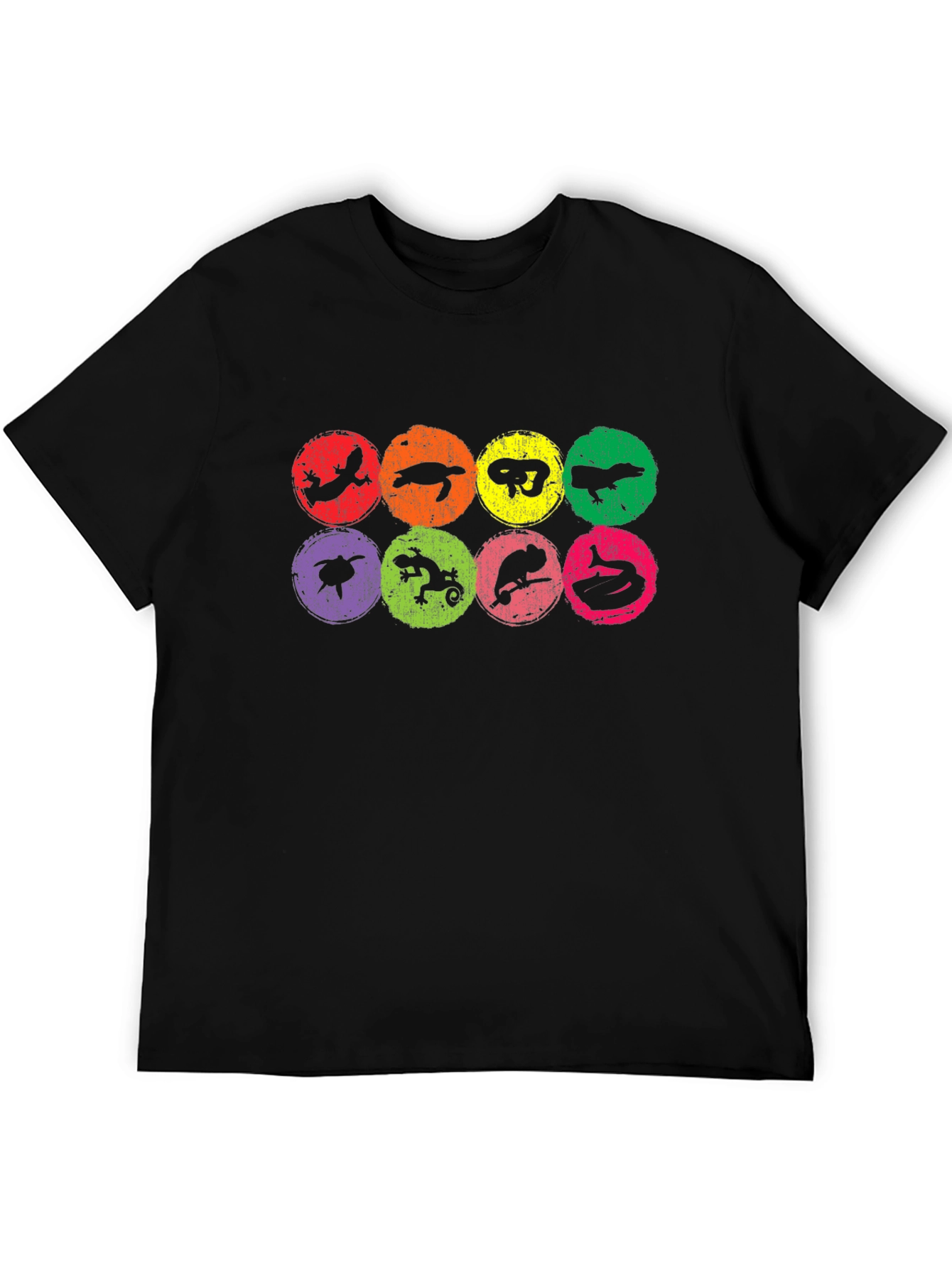 Reptile Silhouette Graphic Tee - Mens Black T-Shirt