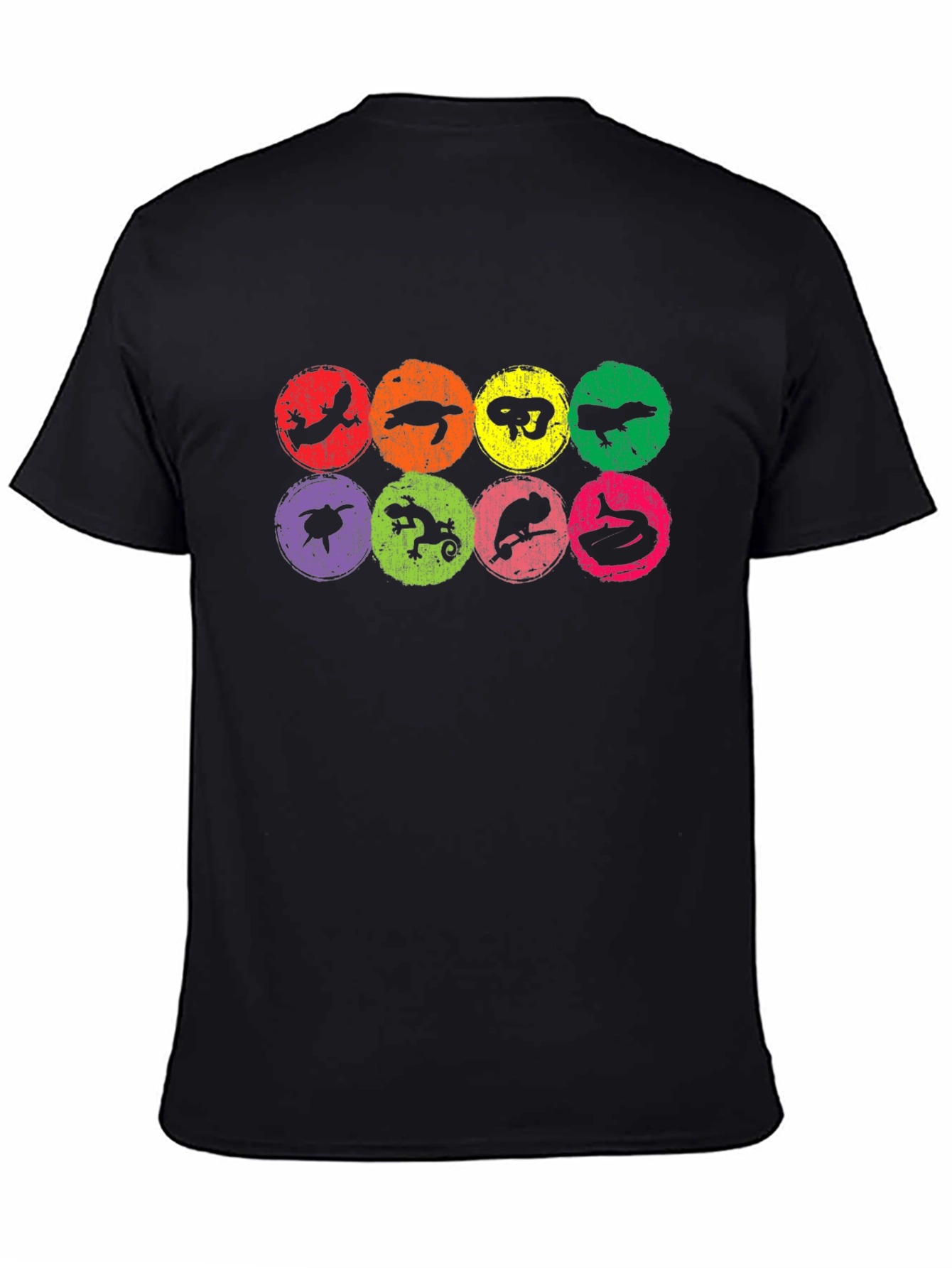 Reptile Silhouette Graphic Tee - Mens Black T-Shirt
