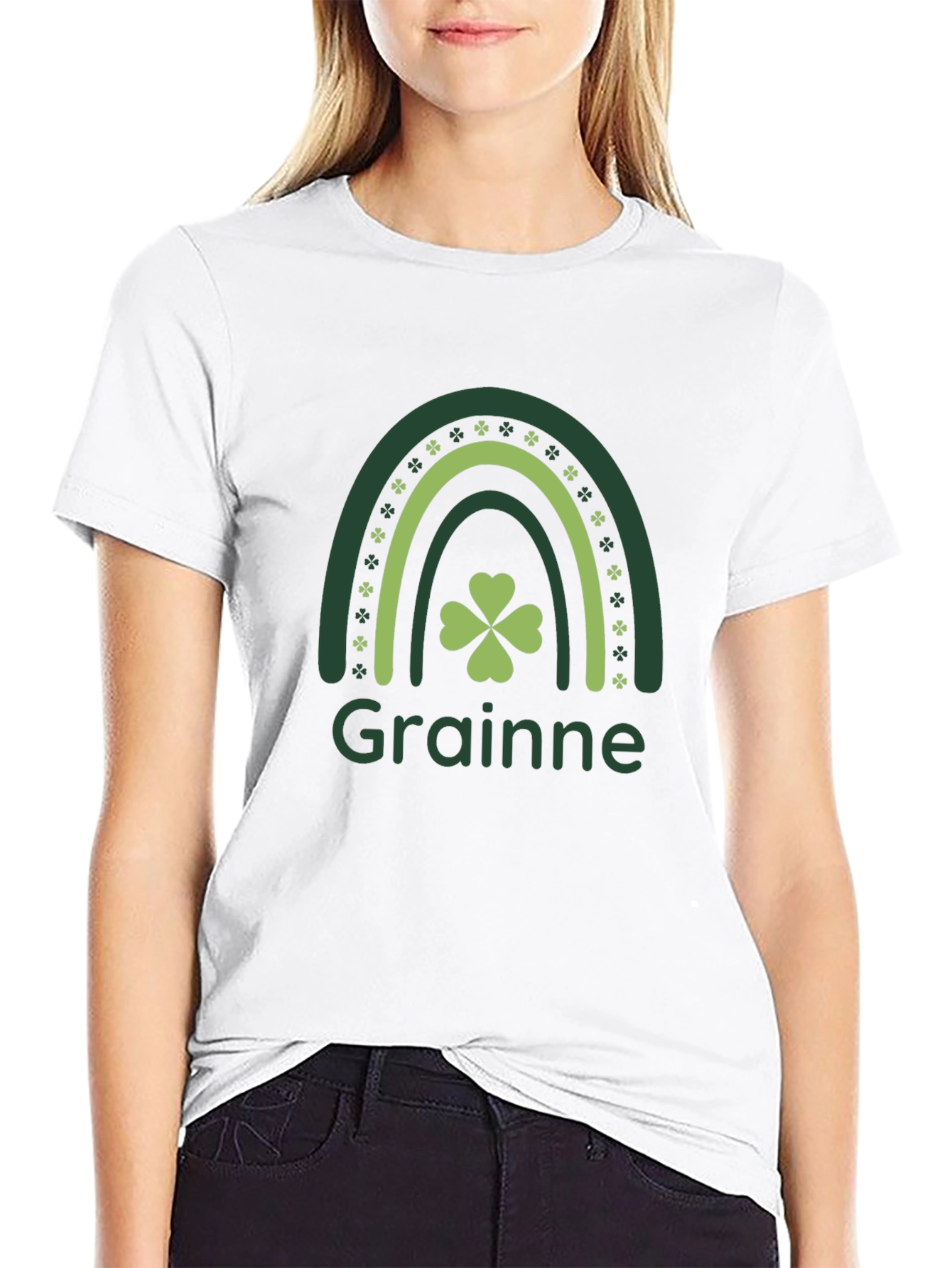 Grainne St. Patricks Day Clover Rainbow T-Shirt