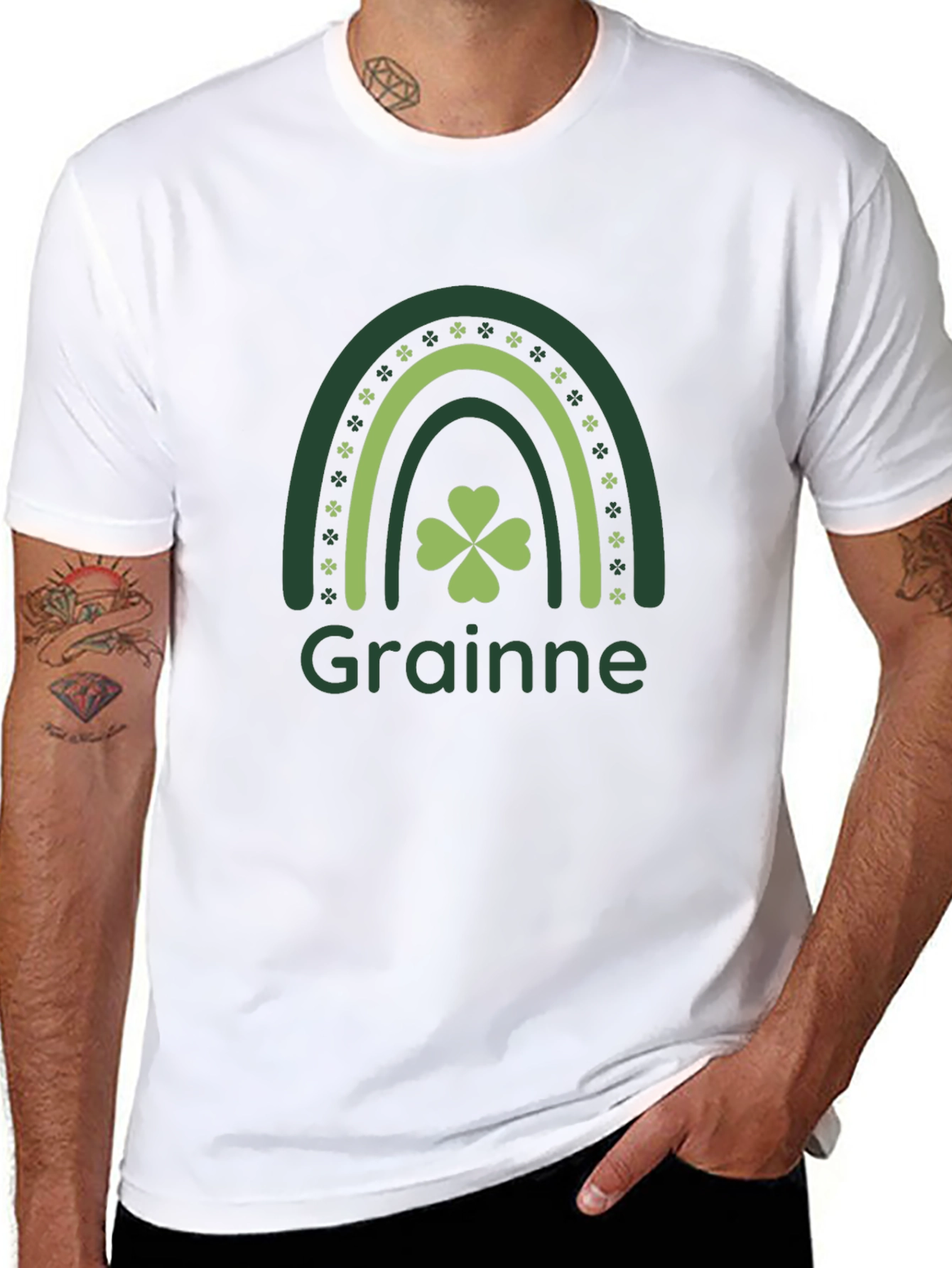 Grainne St. Patricks Day Clover Rainbow T-Shirt
