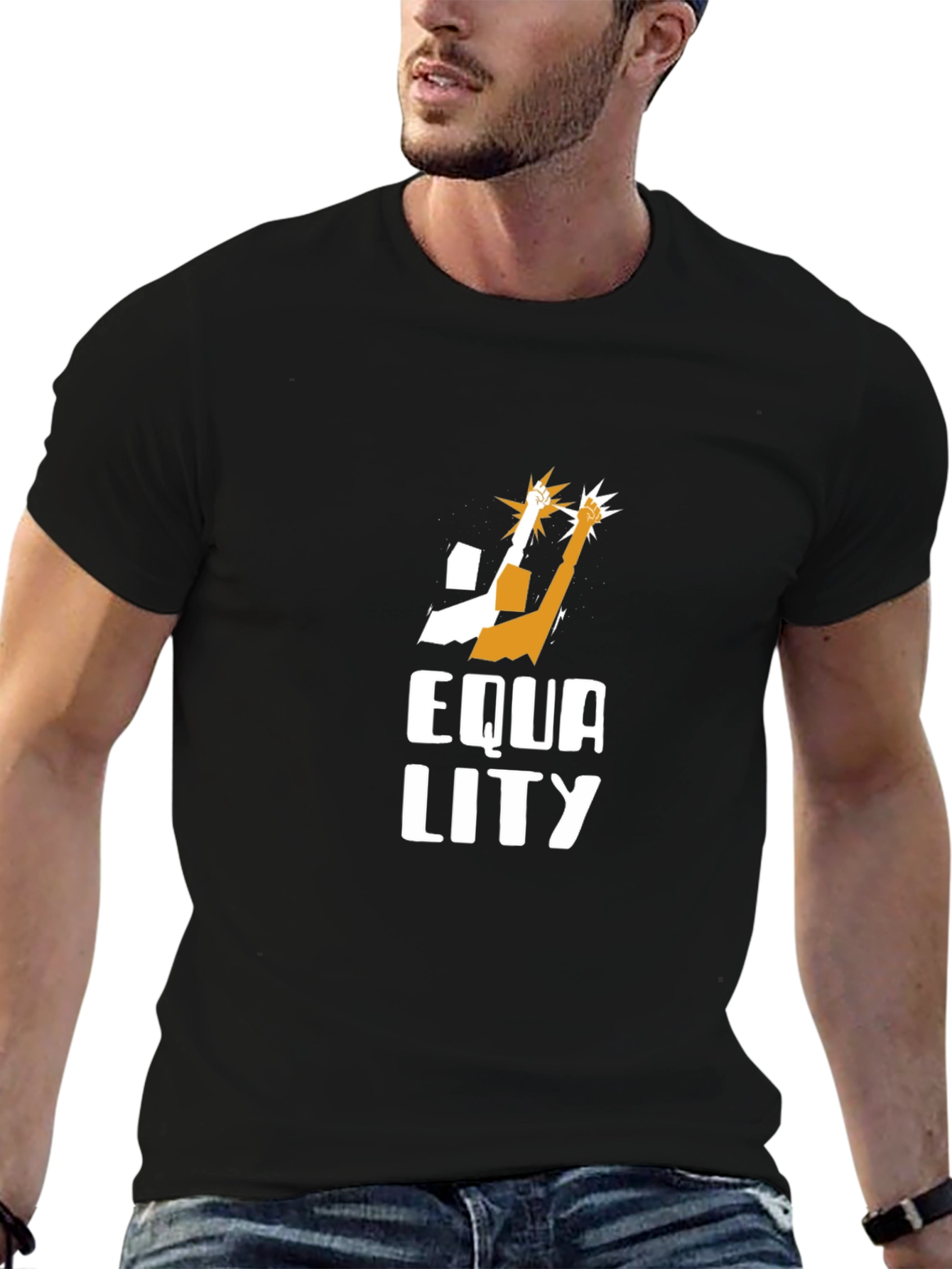 Equality Graphic T-Shirt - Stylish Black Tee