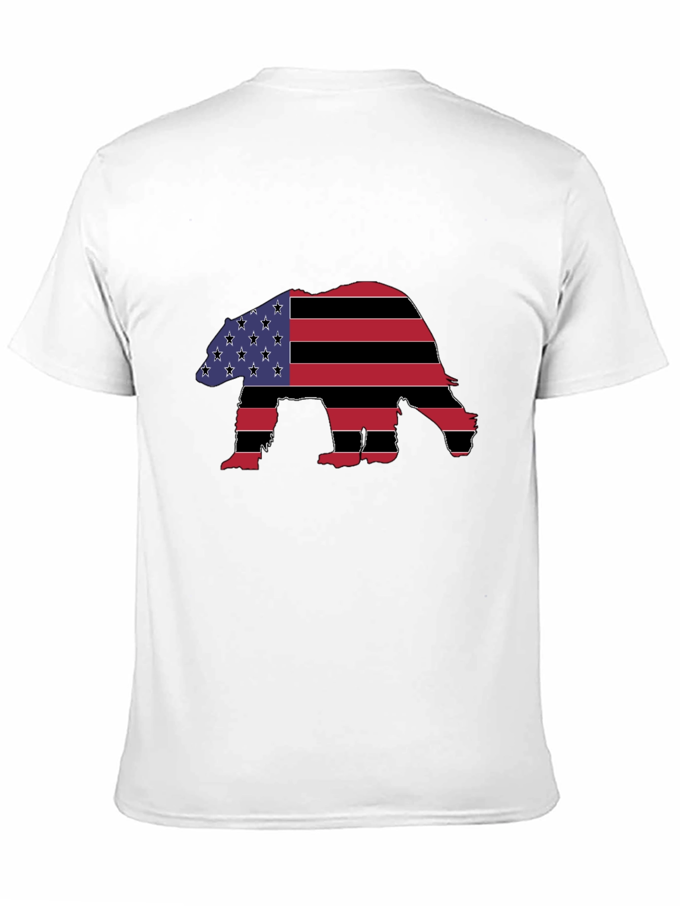 American Flag Bear Graphic T-Shirt