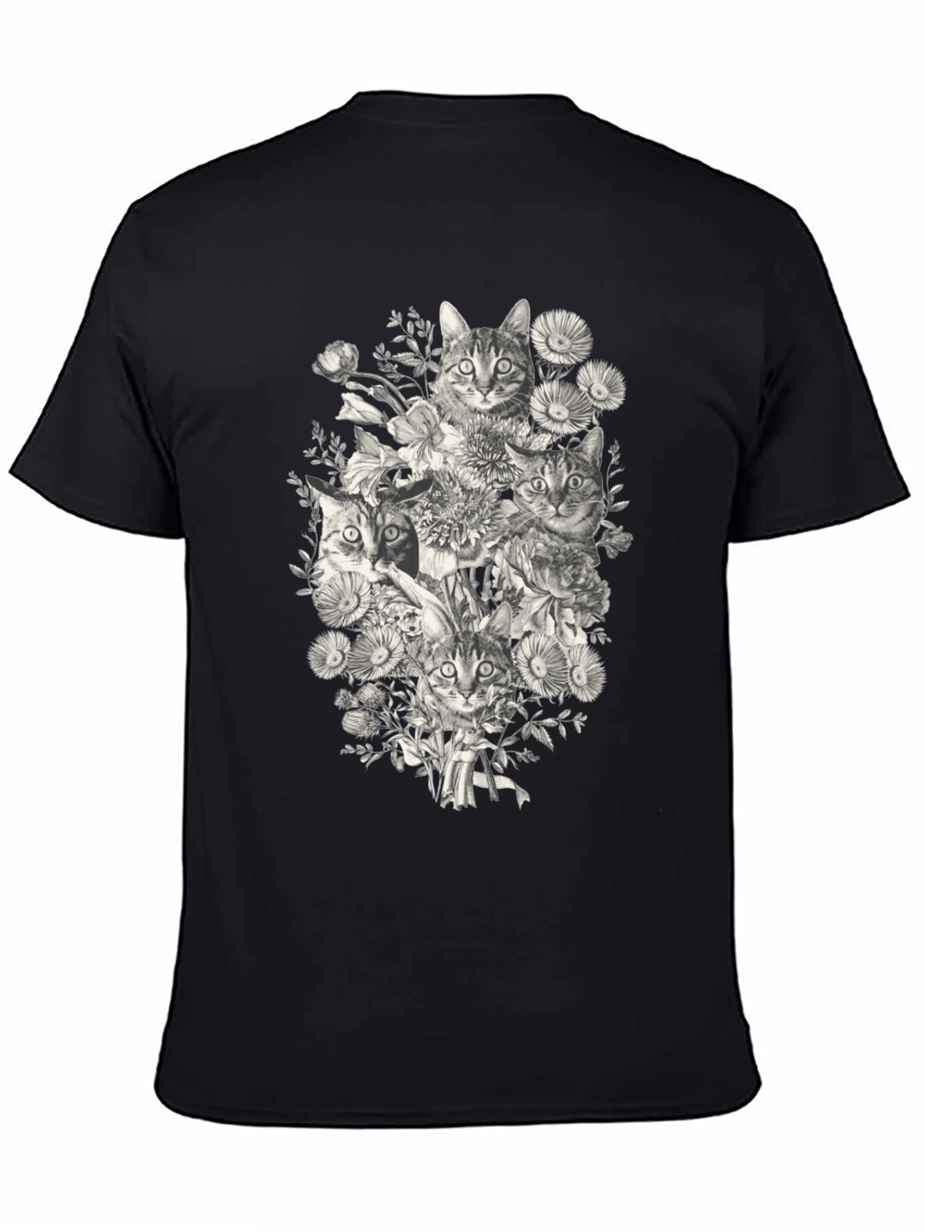 Cats & Flowers Graphic T-Shirt