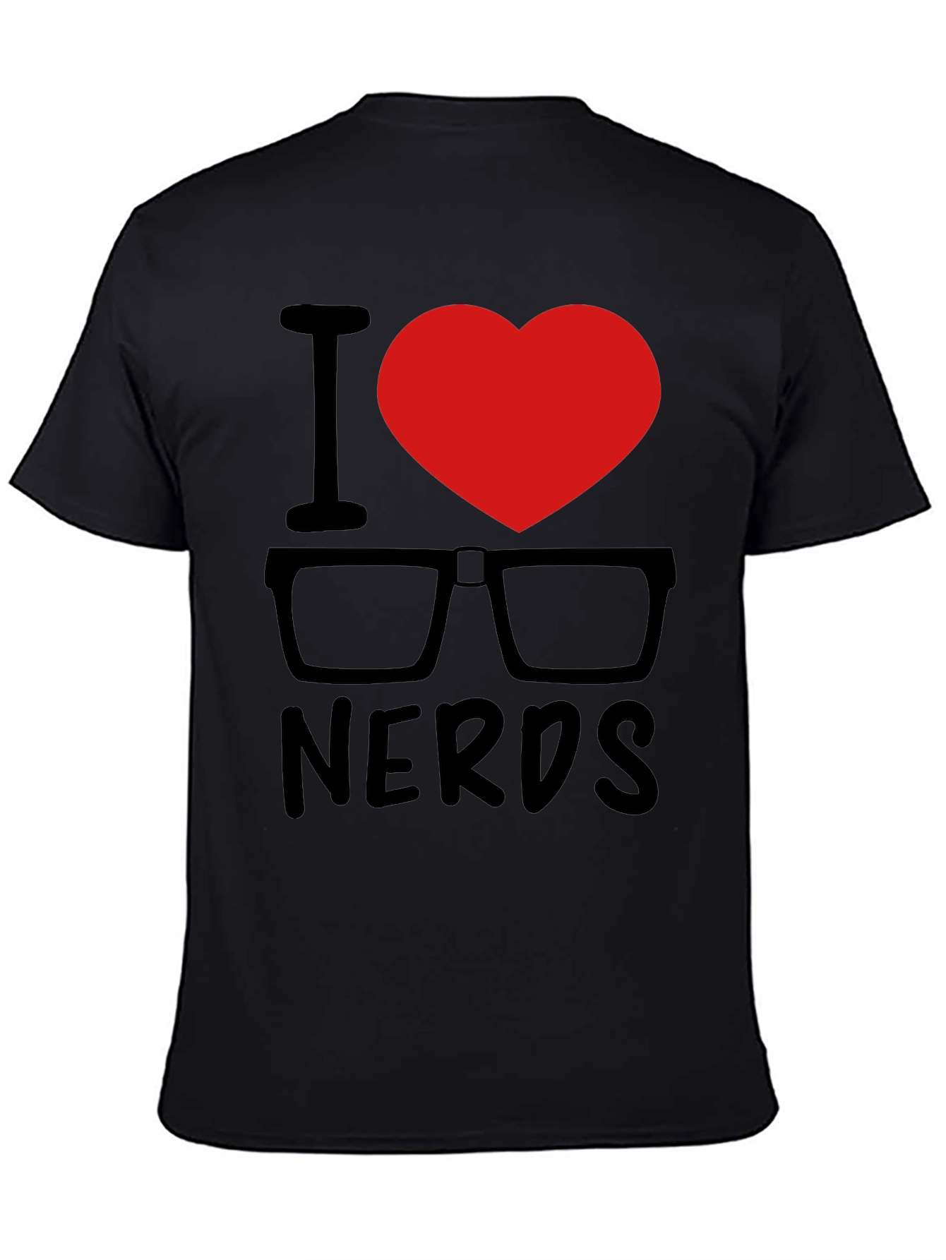 I Heart Nerds Black Graphic Tee