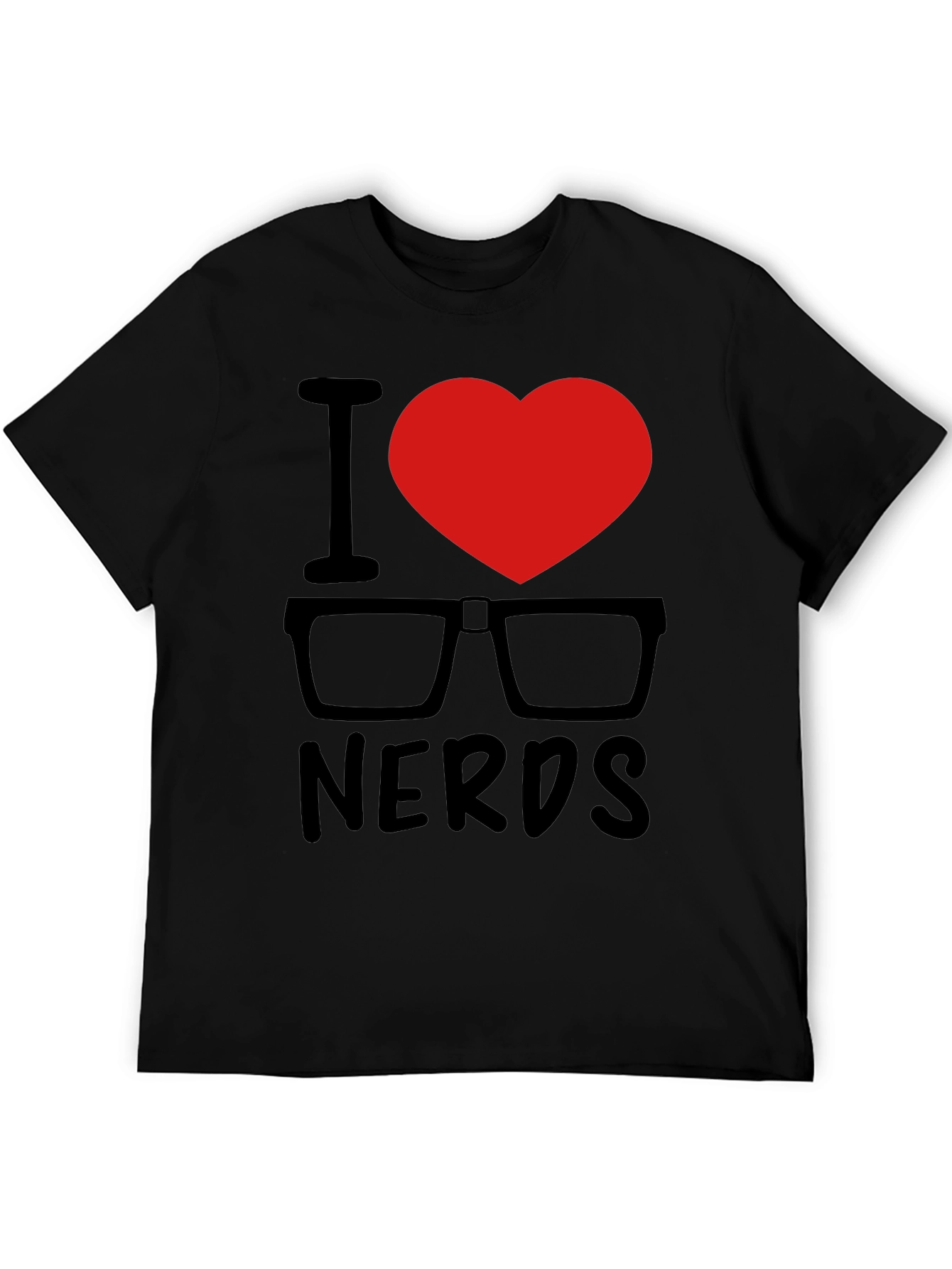 I Heart Nerds Black Graphic Tee
