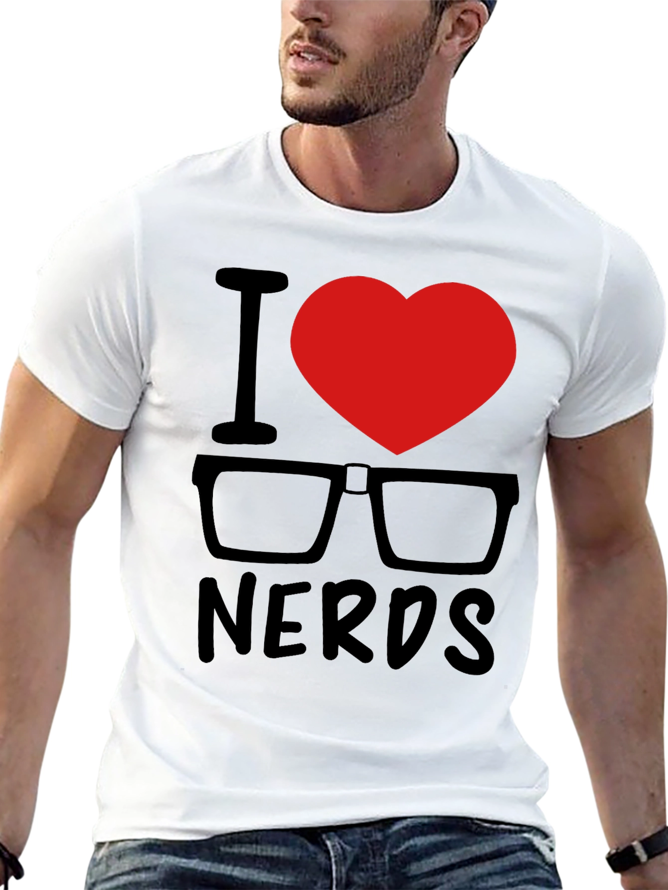 I Heart Nerds Black Graphic Tee