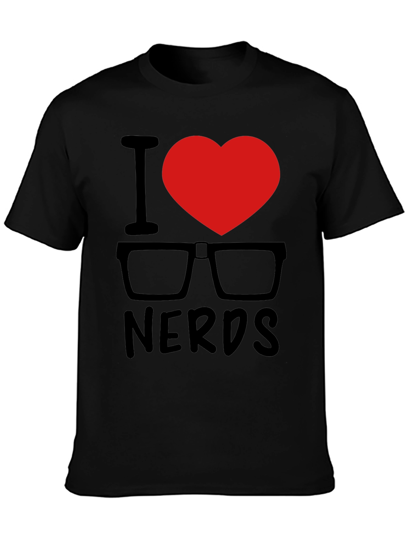 I Heart Nerds Black Graphic Tee