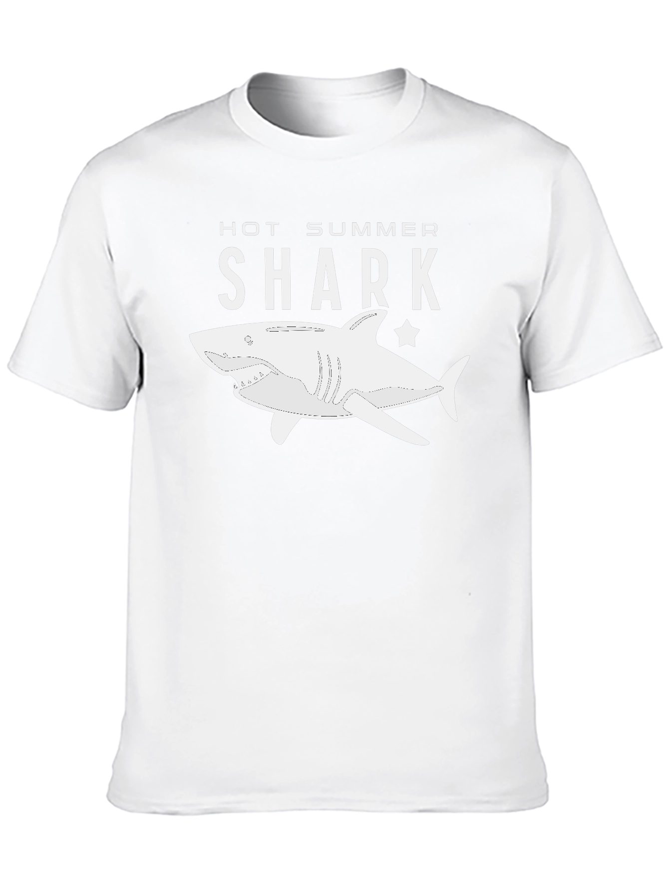 Hot Summer Shark Graphic Tee - Black