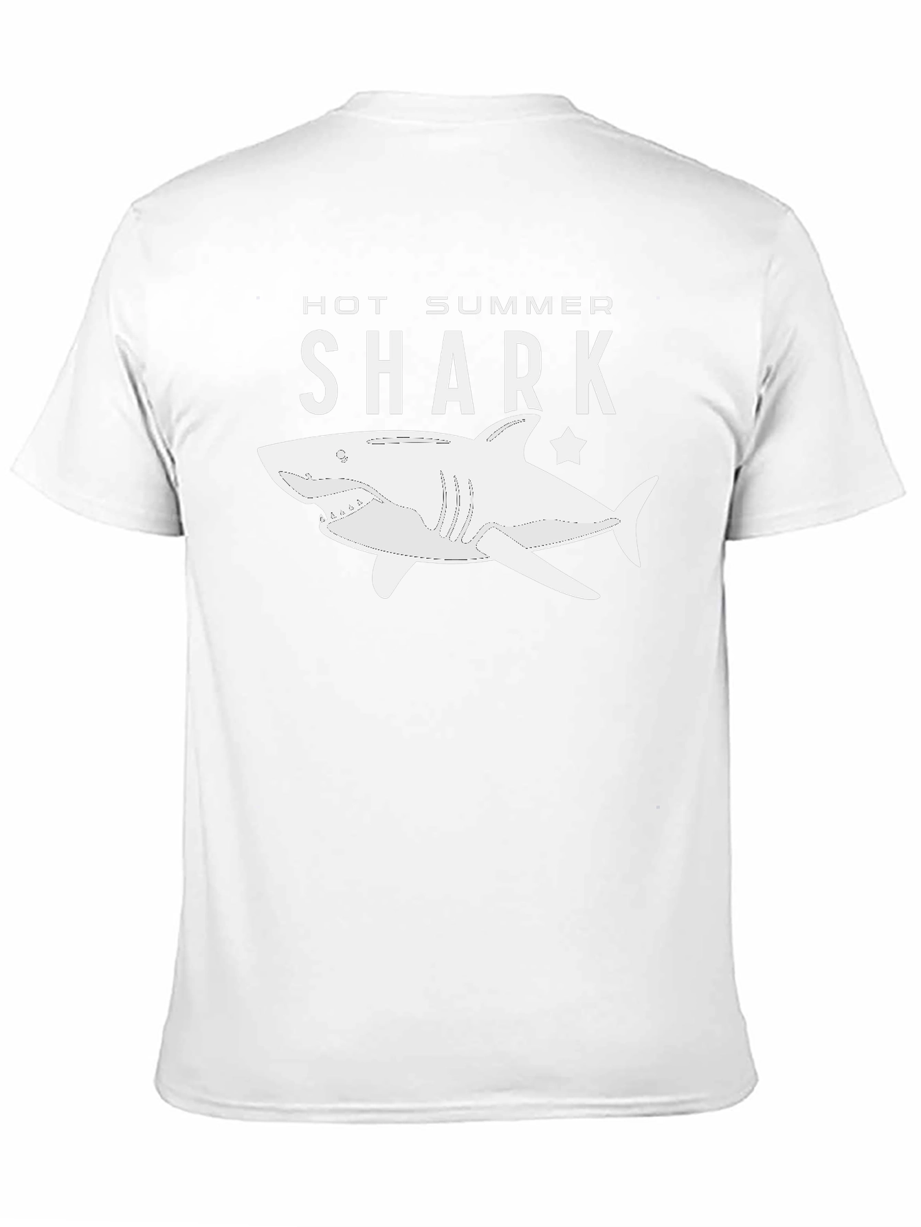 Hot Summer Shark Graphic Tee - Black