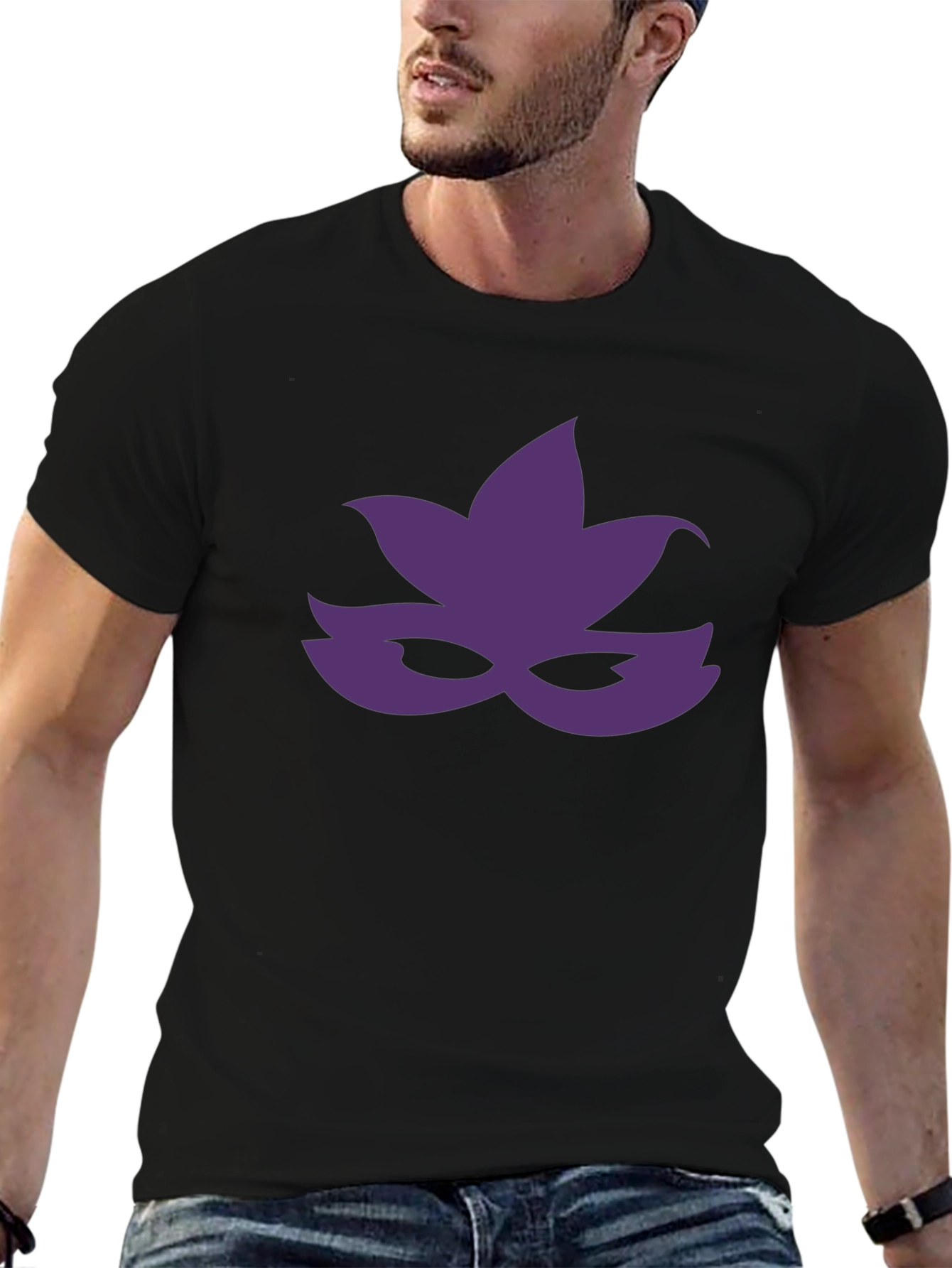Mystic Lotus Mask Black T-Shirt
