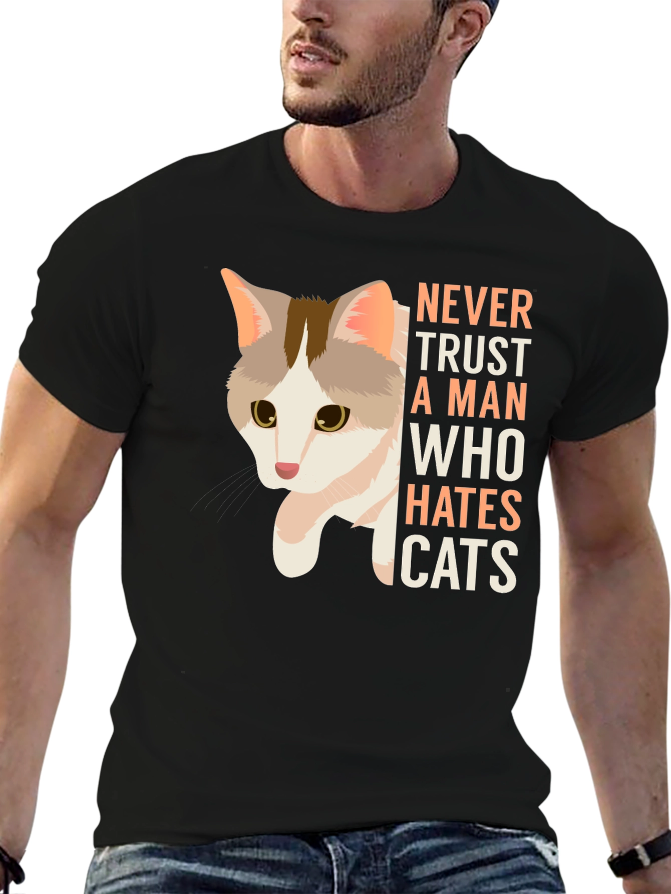 Never Trust Cat Haters Graphic T-Shirt