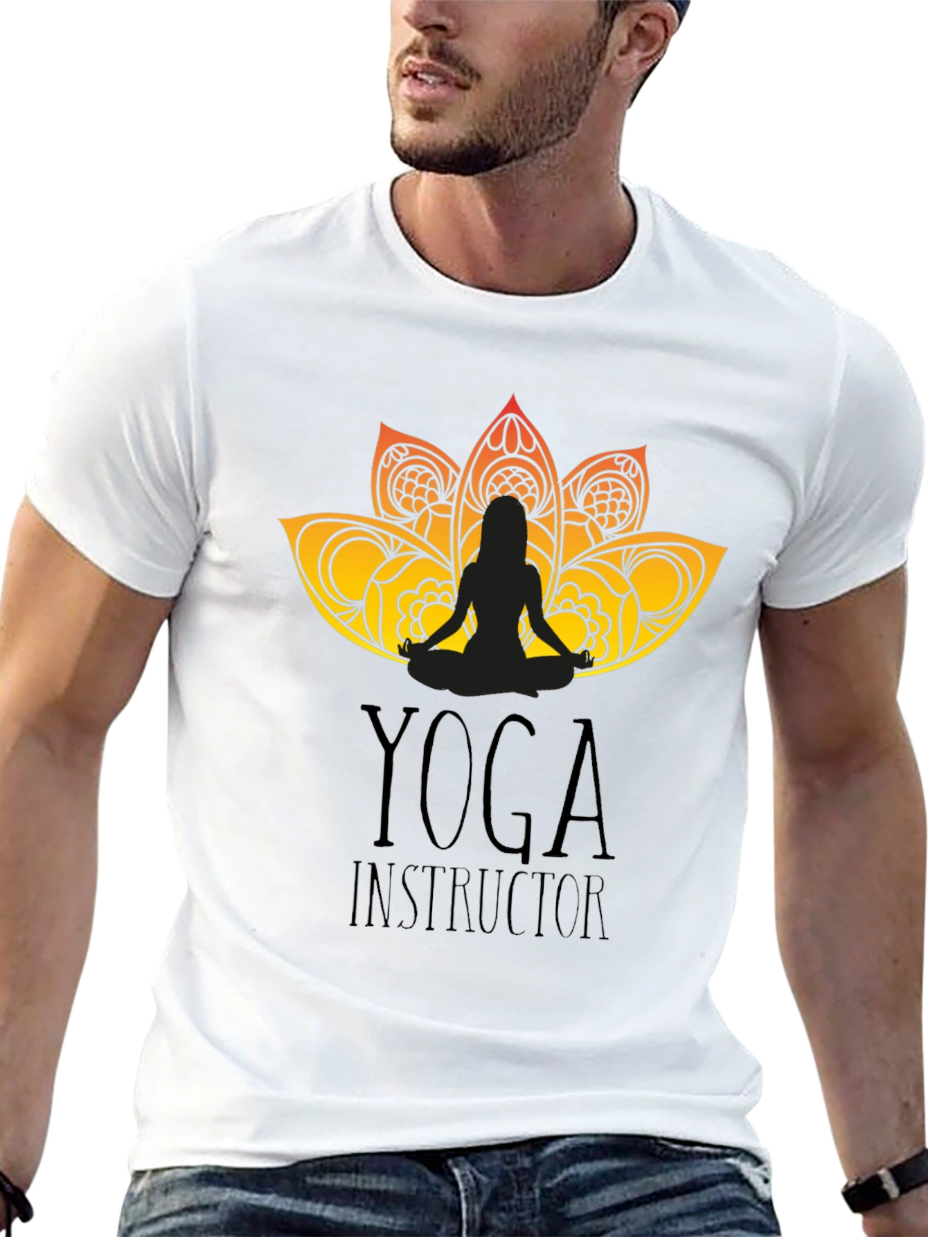 Yoga Instructor Graphic Black T-Shirt