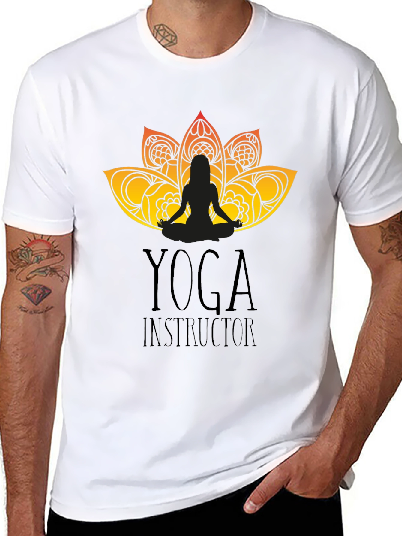 Yoga Instructor Graphic Black T-Shirt