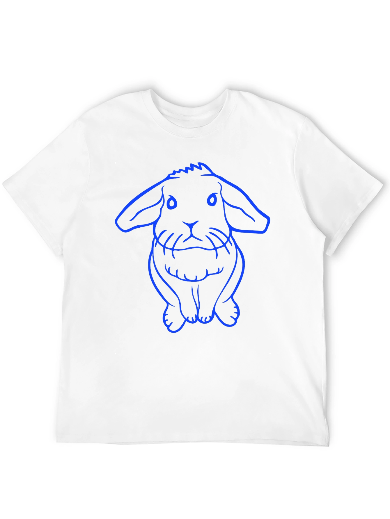 Rabbit Graphic Tee - Black Cotton Casual Wear
