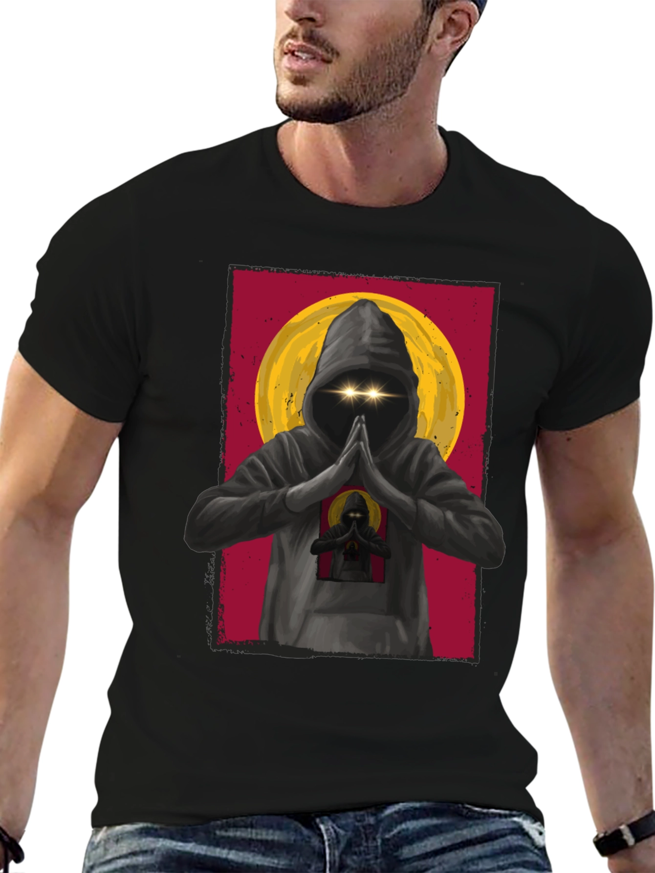 Mystic Monk T-Shirt: Urban Style Spiritual Design