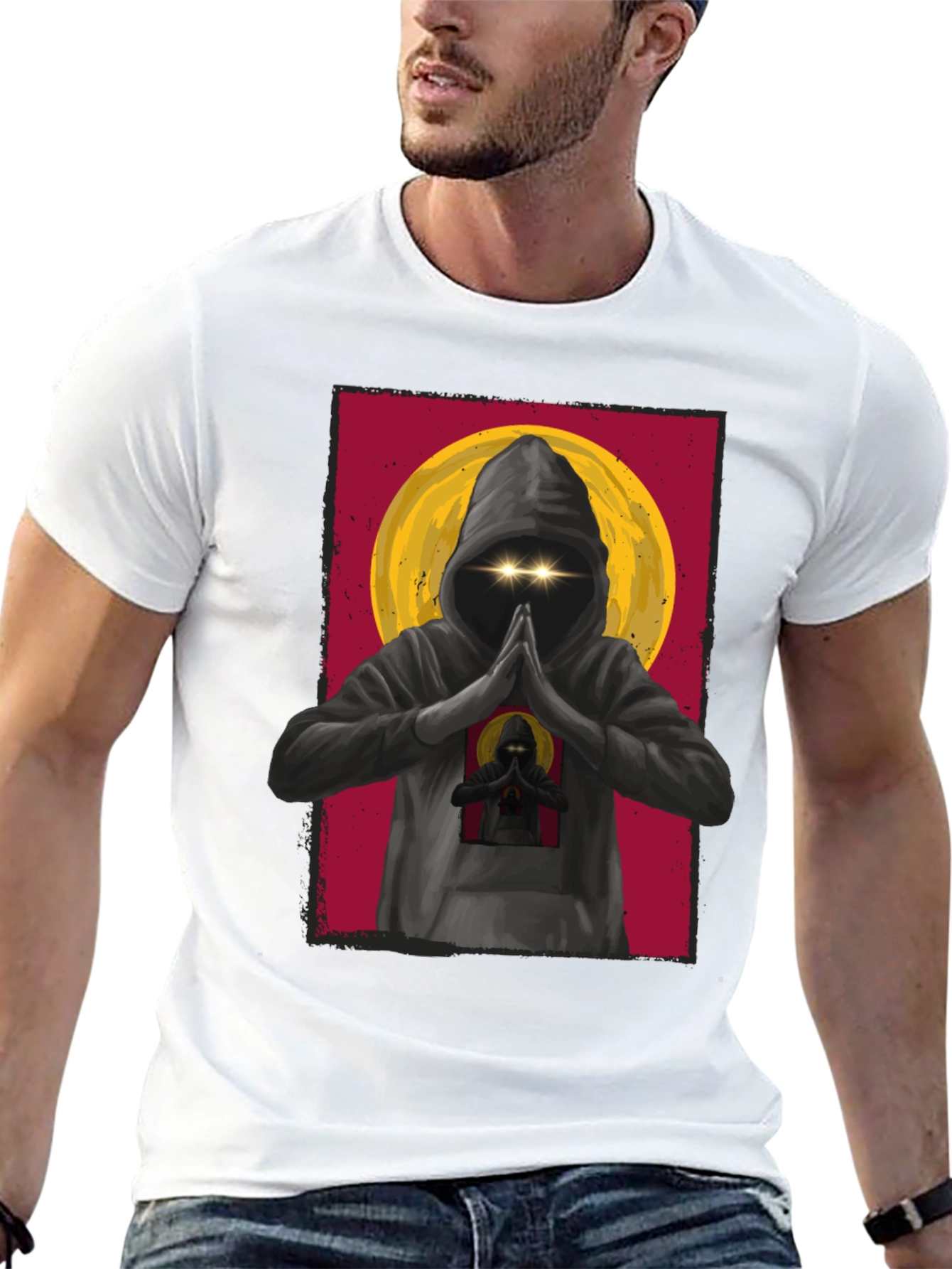 Mystic Monk T-Shirt: Urban Style Spiritual Design