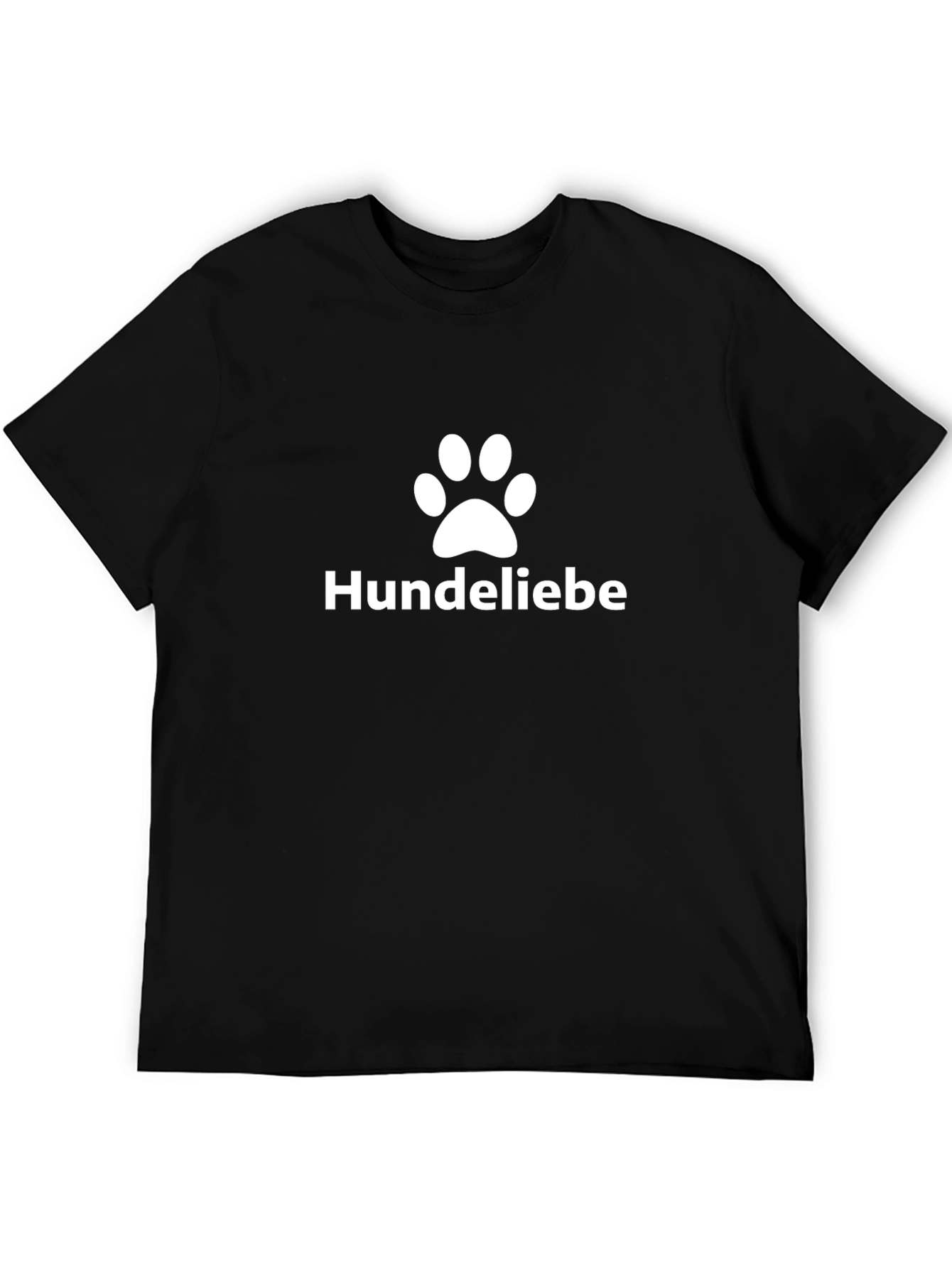 Hundeliebe Dog Paw Print T-Shirt - Black