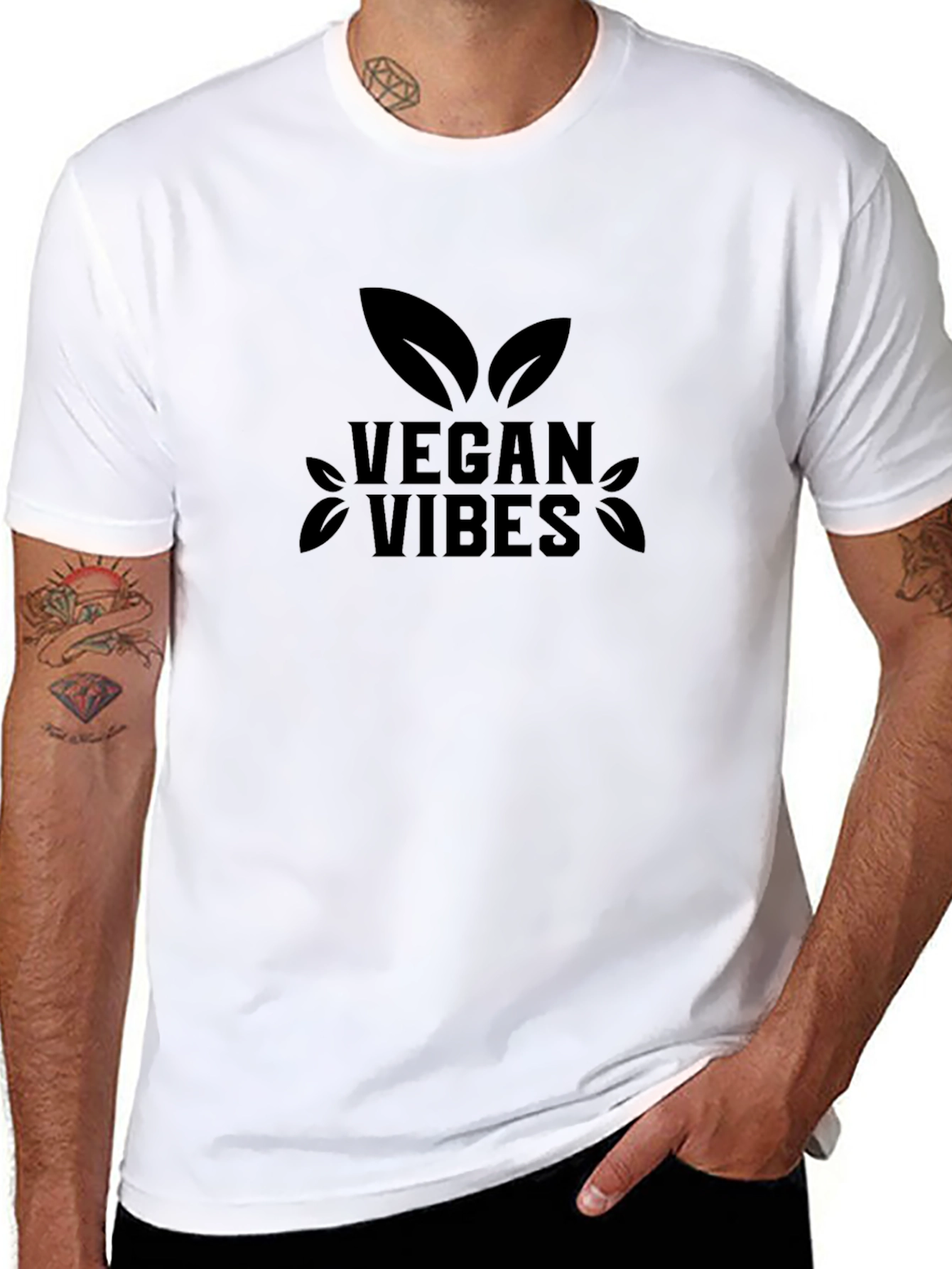 Vegan Vibes Graphic Tee - Black