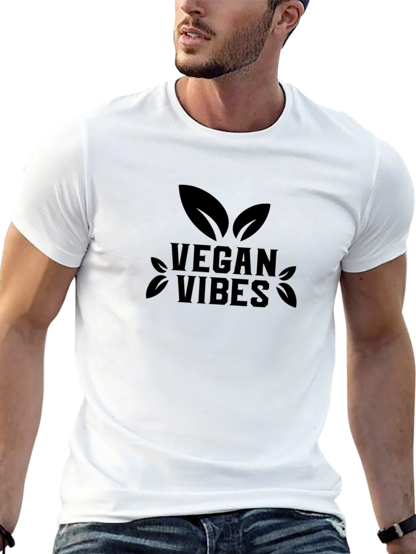 Vegan Vibes Graphic Tee - Black