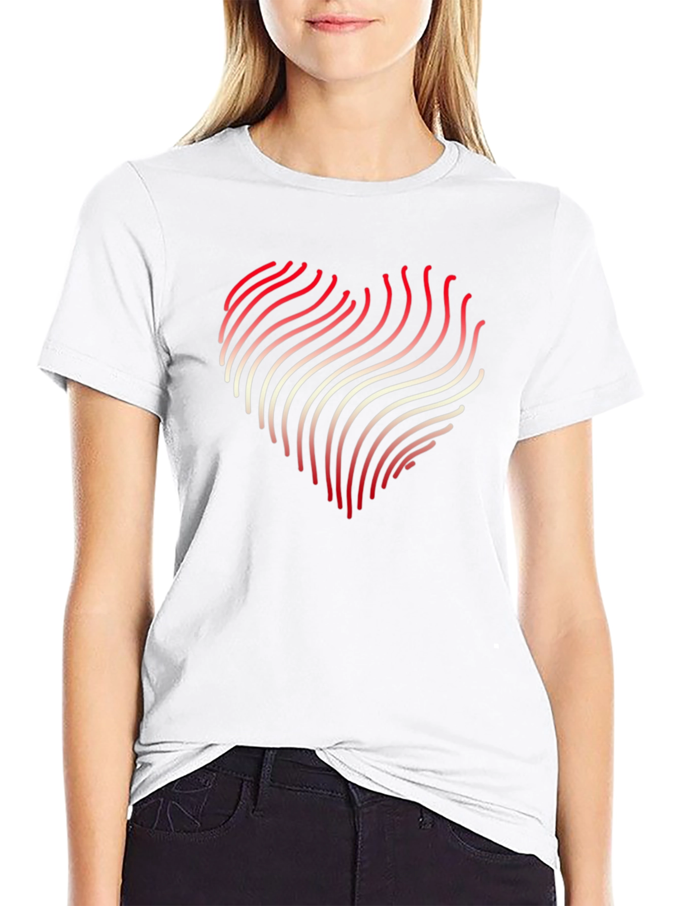 Heartbeat Wave Graphic Tee - Modern Love T-Shirt