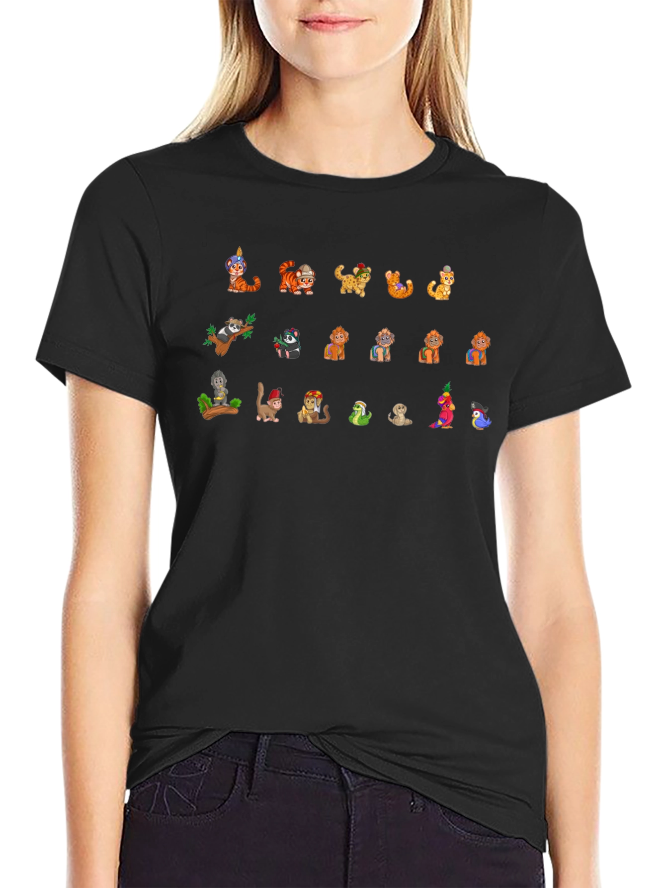 Novelty Animal Cartoon Graphic Tee