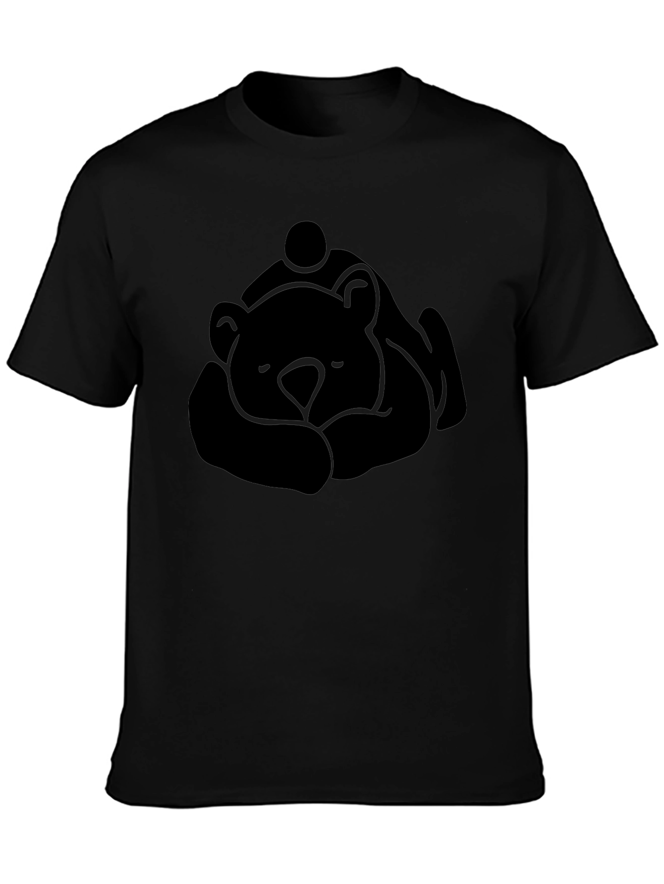 Bear Hug Graphic Black T-Shirt
