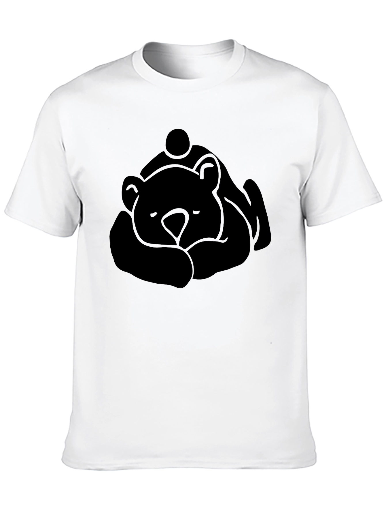 Bear Hug Graphic Black T-Shirt