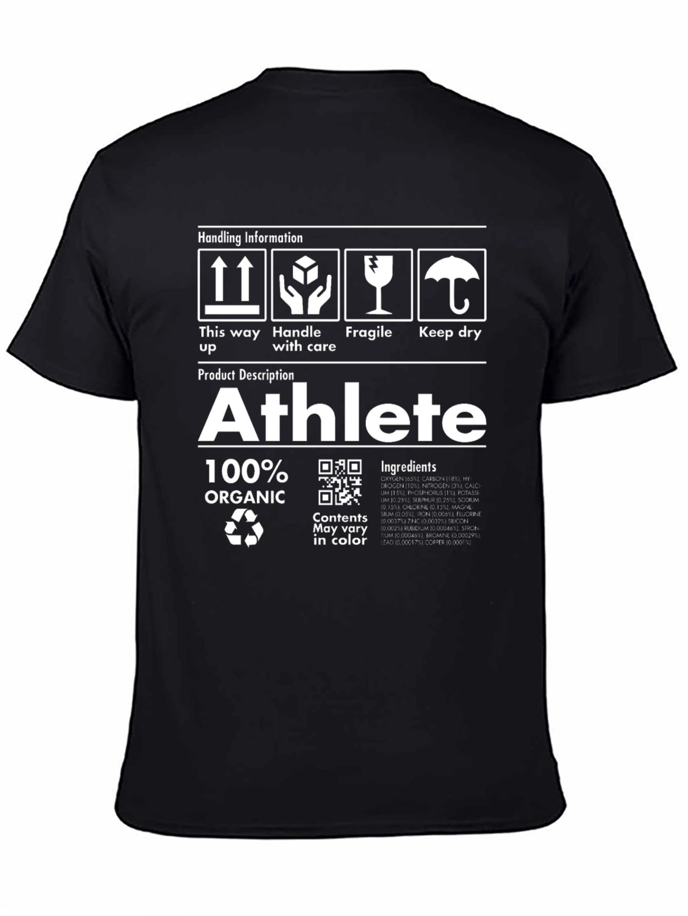 Athlete Organic T-Shirt - Novelty Graphic Tee