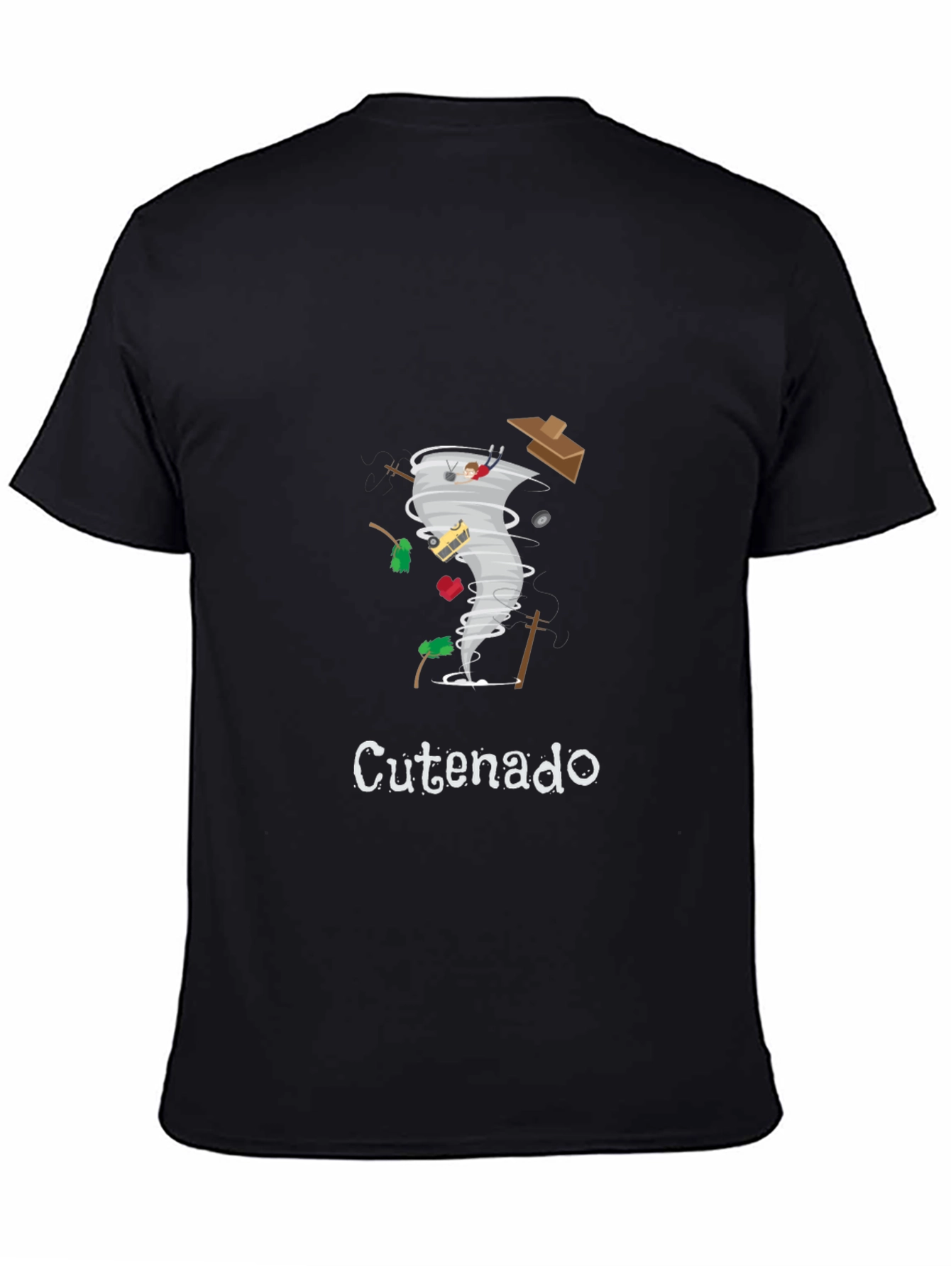 Cute Tornado T-Shirt - Black Graphic Tee
