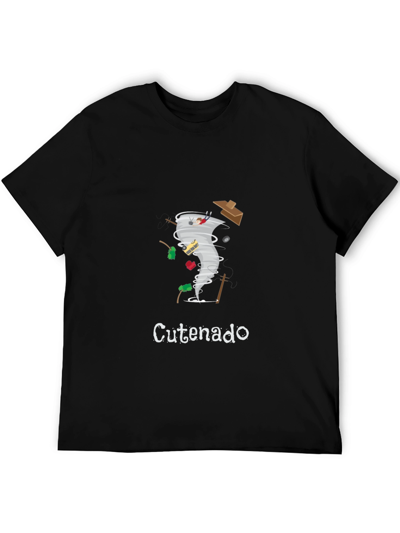 Cute Tornado T-Shirt - Black Graphic Tee
