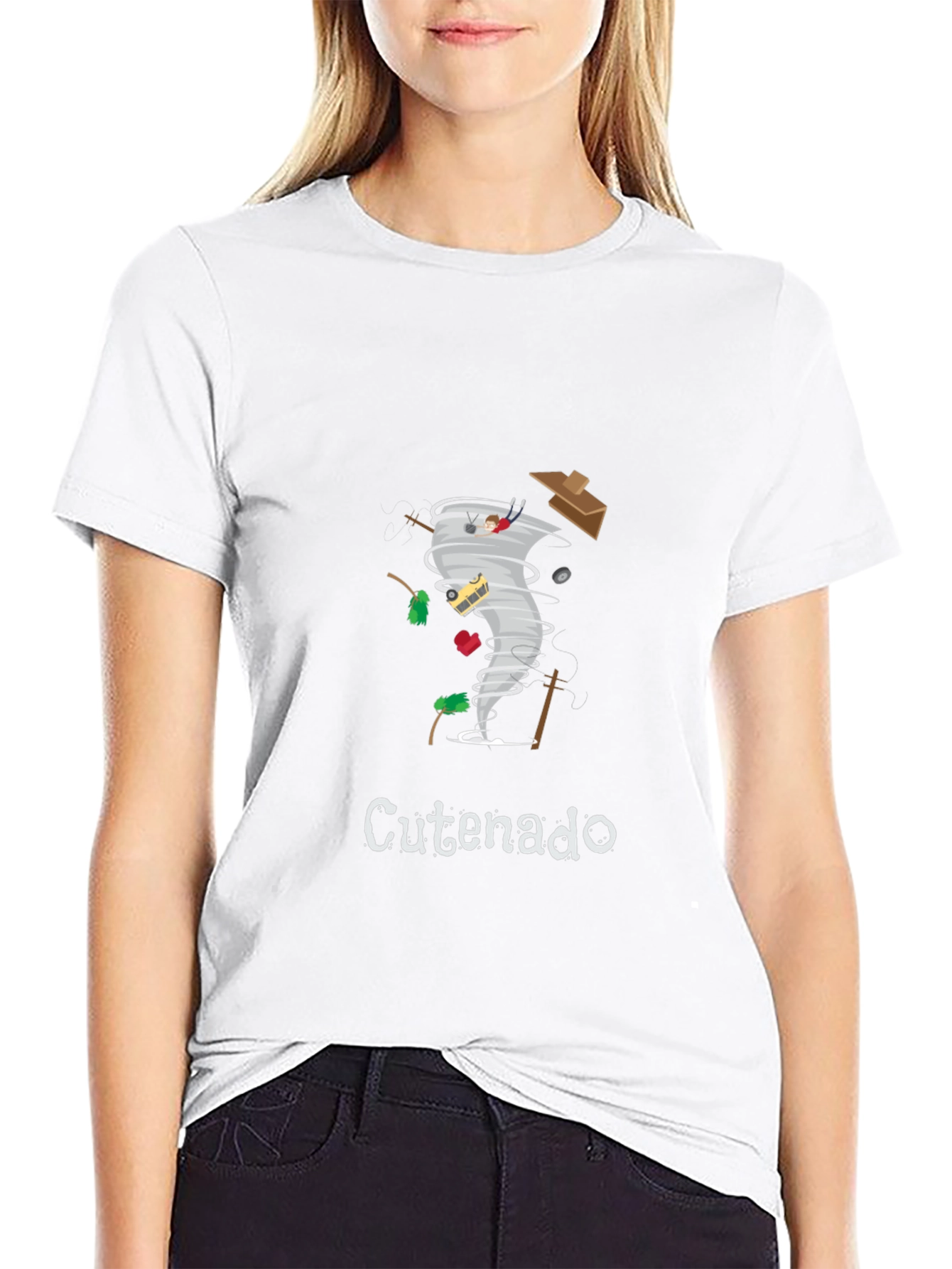 Cute Tornado T-Shirt - Black Graphic Tee