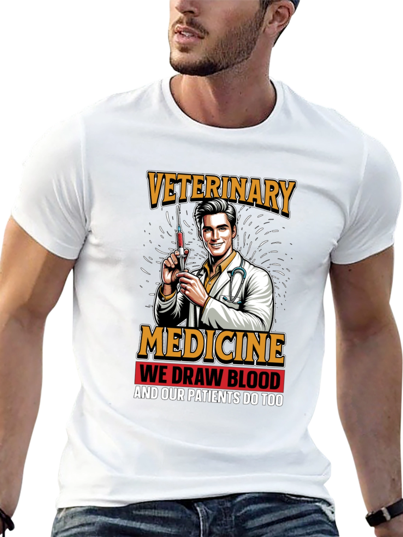 Veterinary Medicine We Draw Blood Graphic T-Shirt