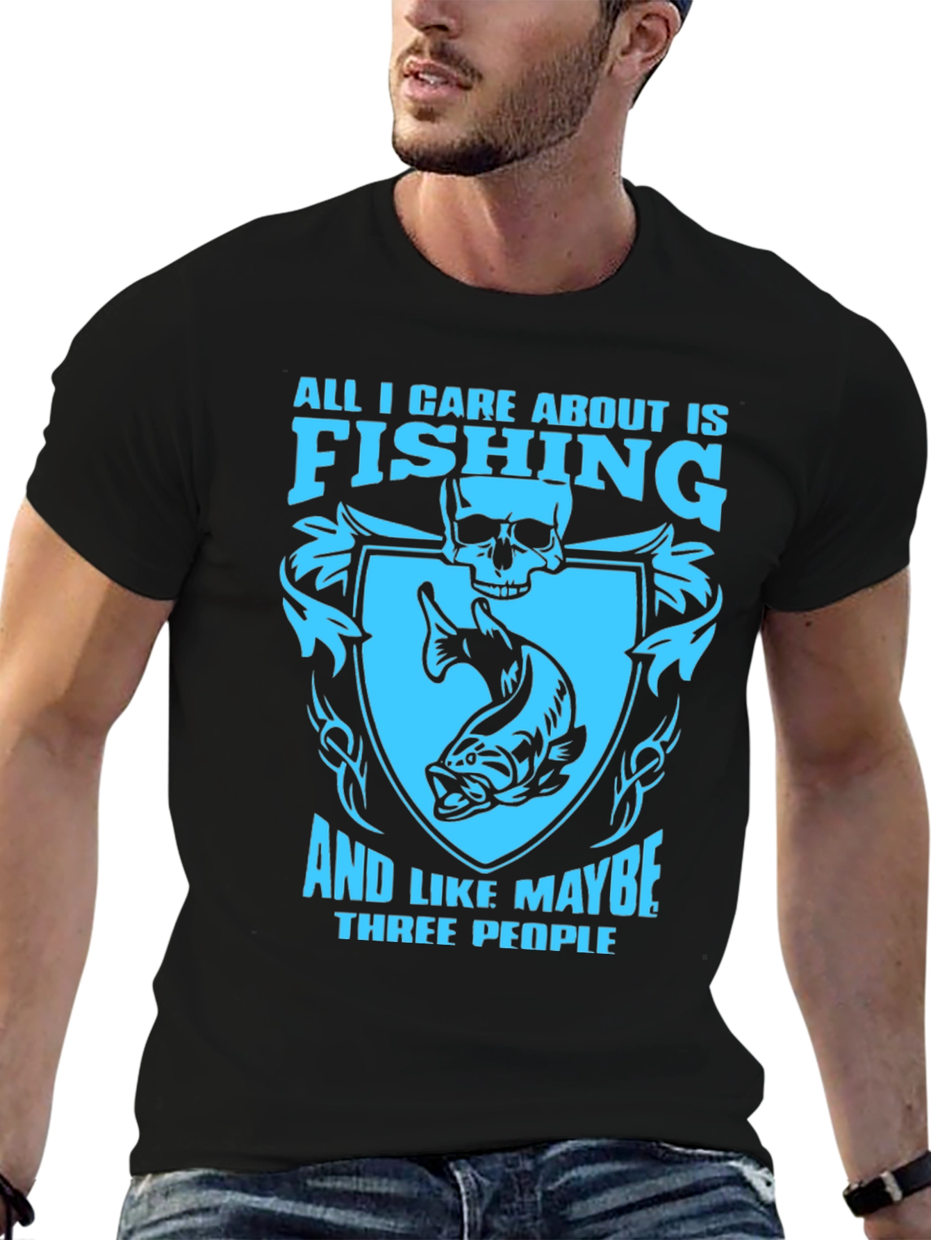 Fishing Lovers T-Shirt: All I Care About Is Fishing
