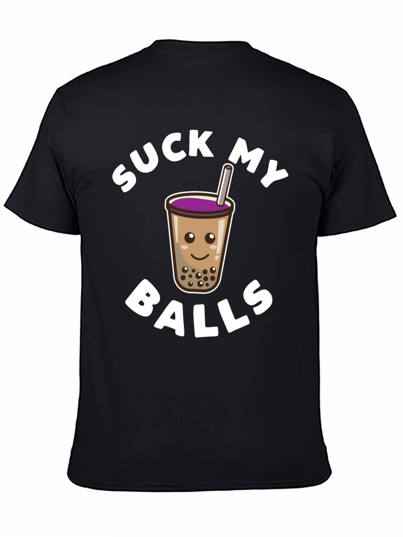 Suck My Balls Boba Tea Graphic T-Shirt