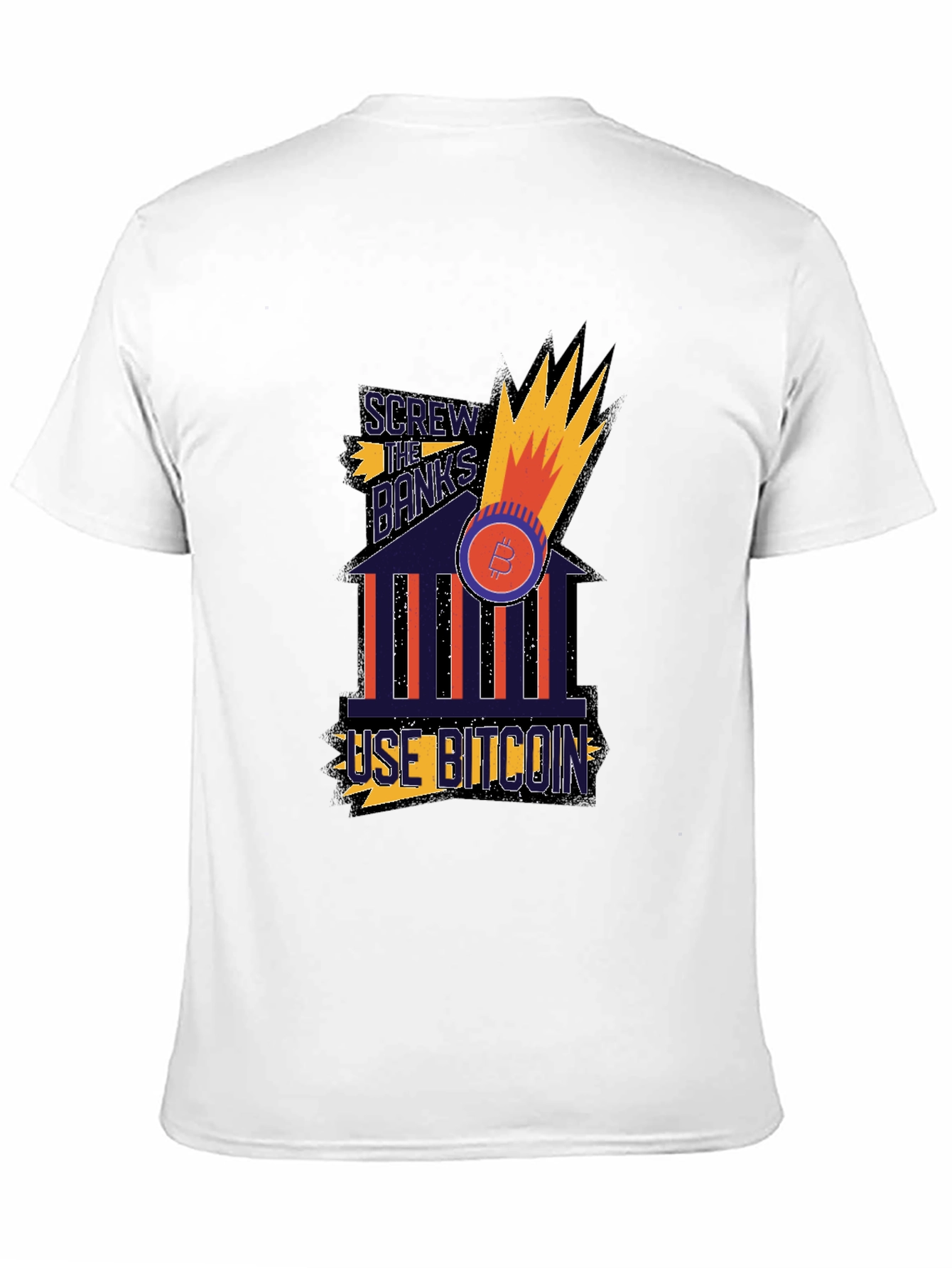 Bitcoin Graphic Tee - Screw the Banks T-Shirt