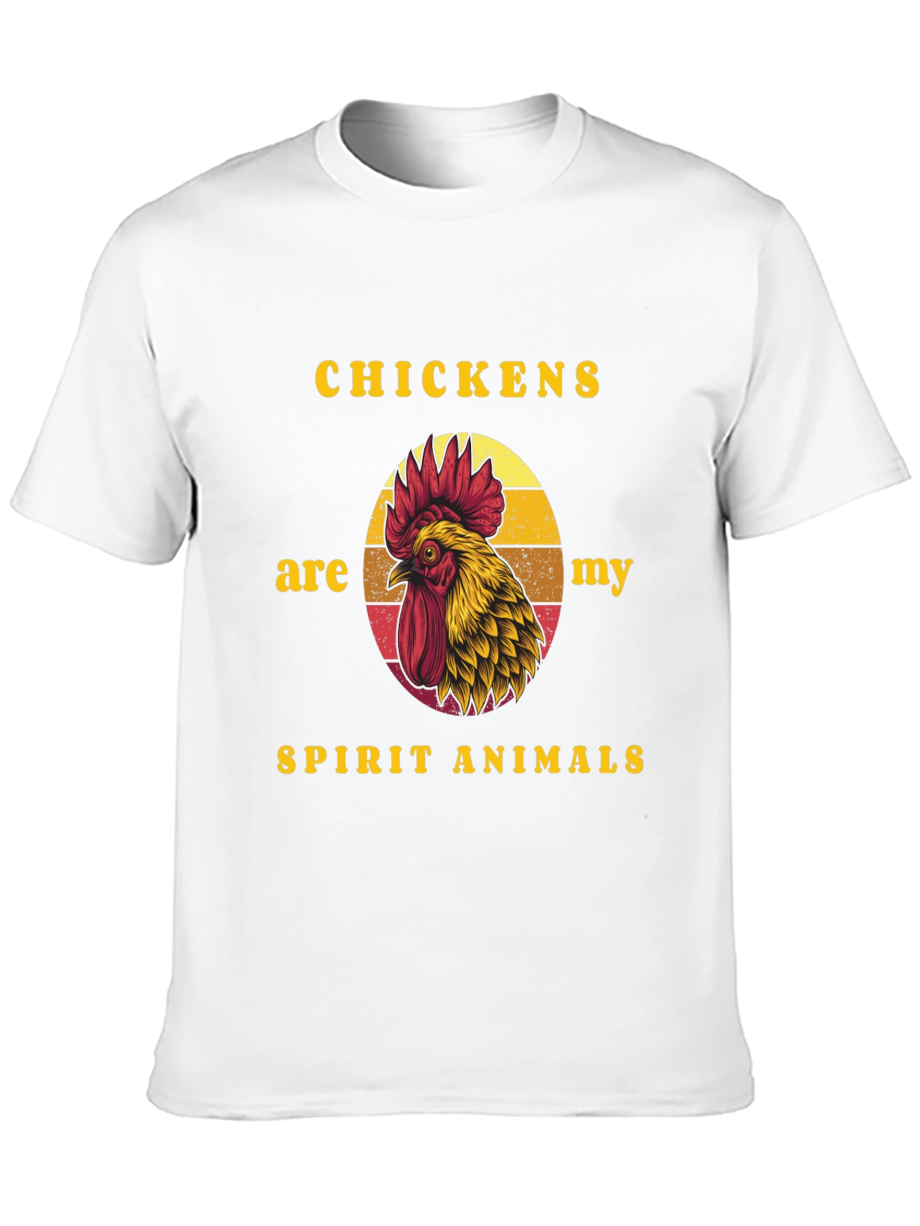 Chicken Spirit Animal Graphic Tee - Black