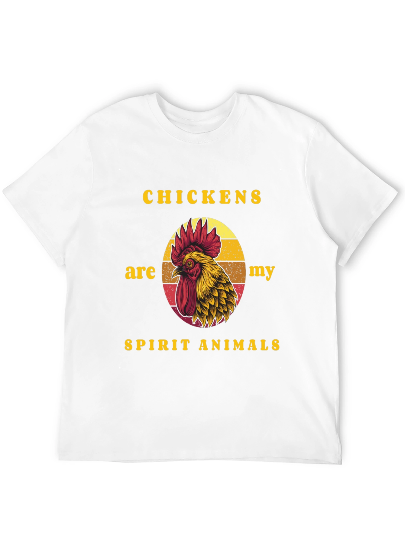 Chicken Spirit Animal Graphic Tee - Black
