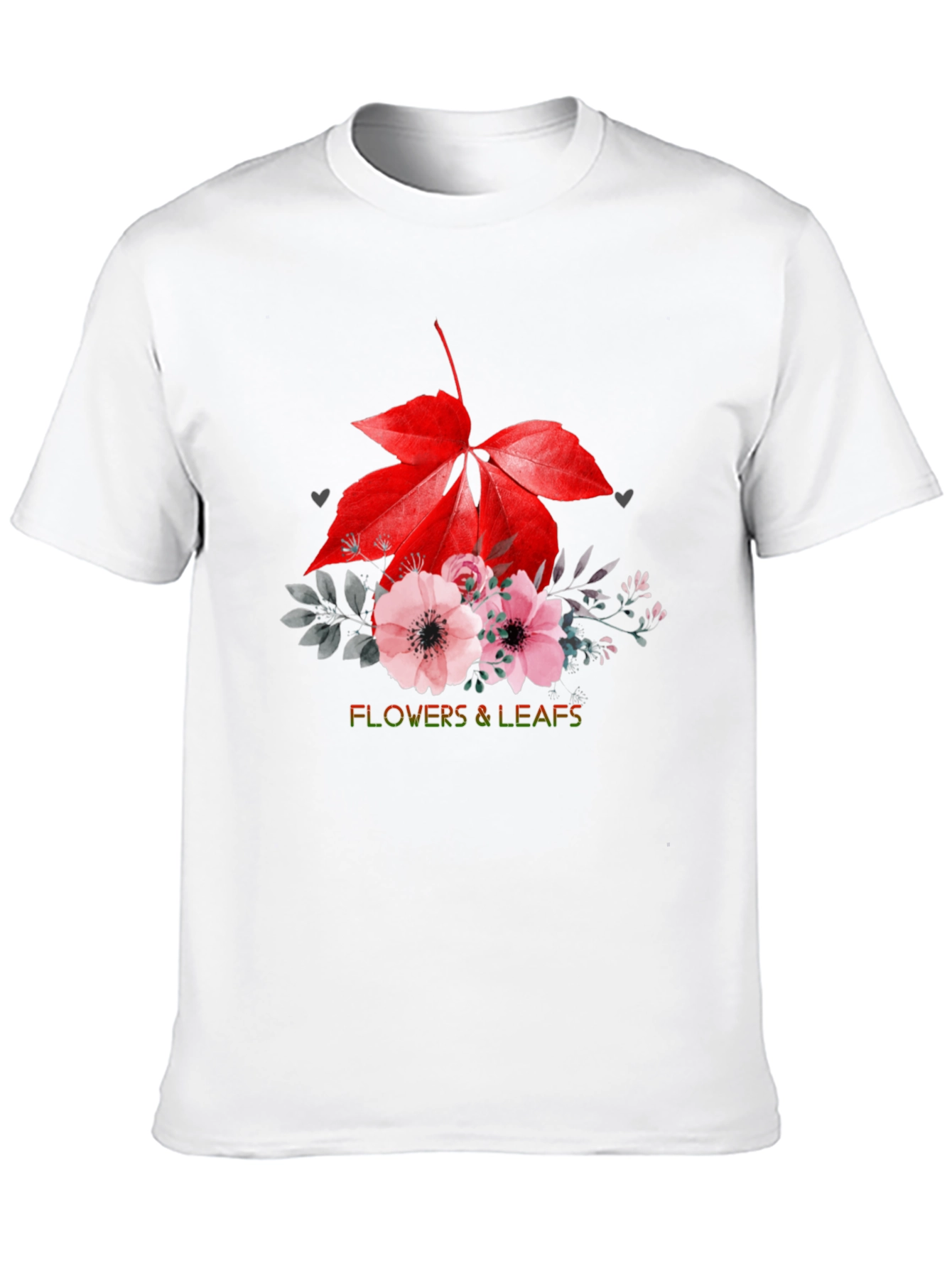 Flowers & Leaves Graphic T-Shirt