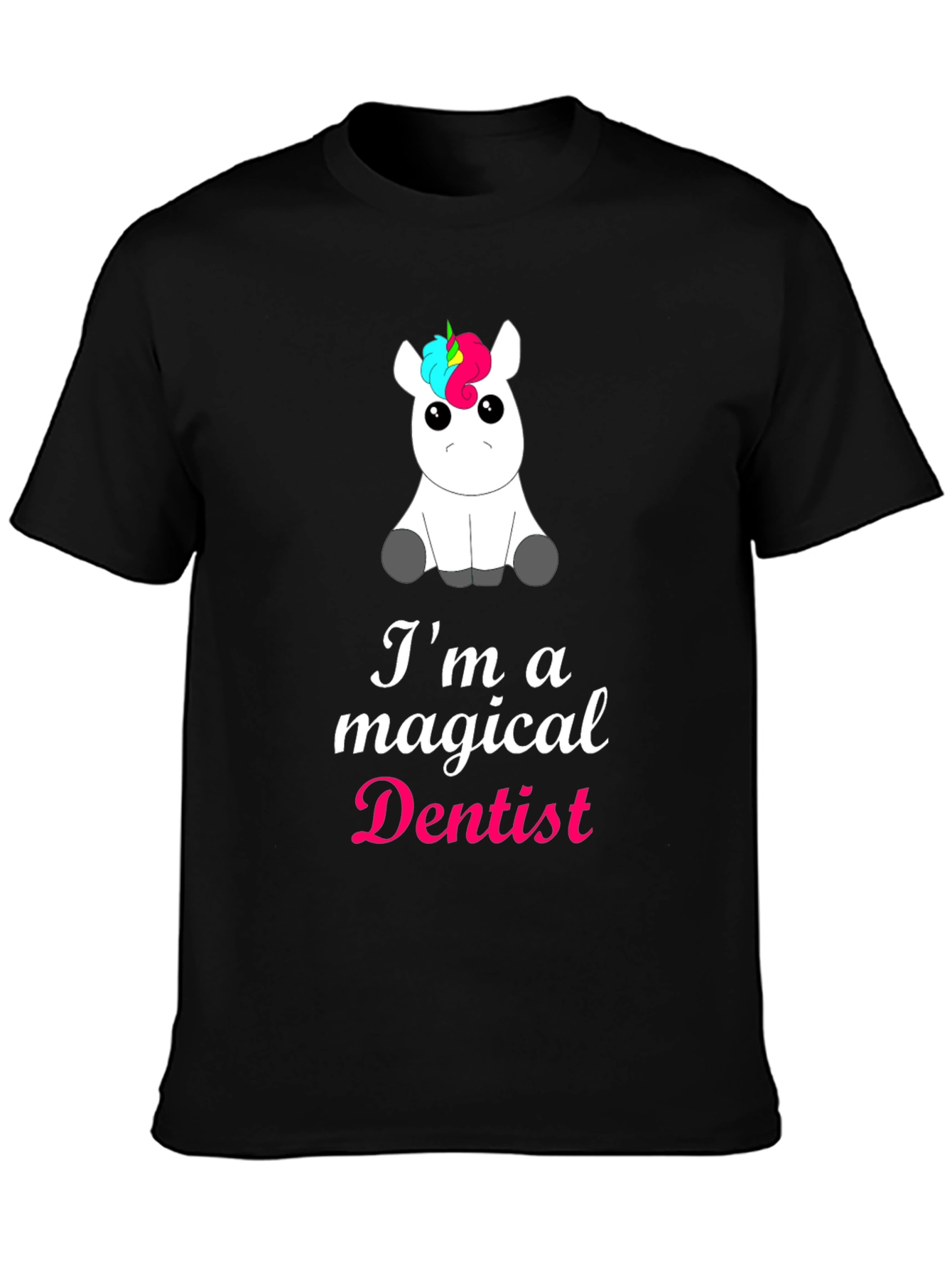 Magical Dentist Unicorn T-Shirt - Black