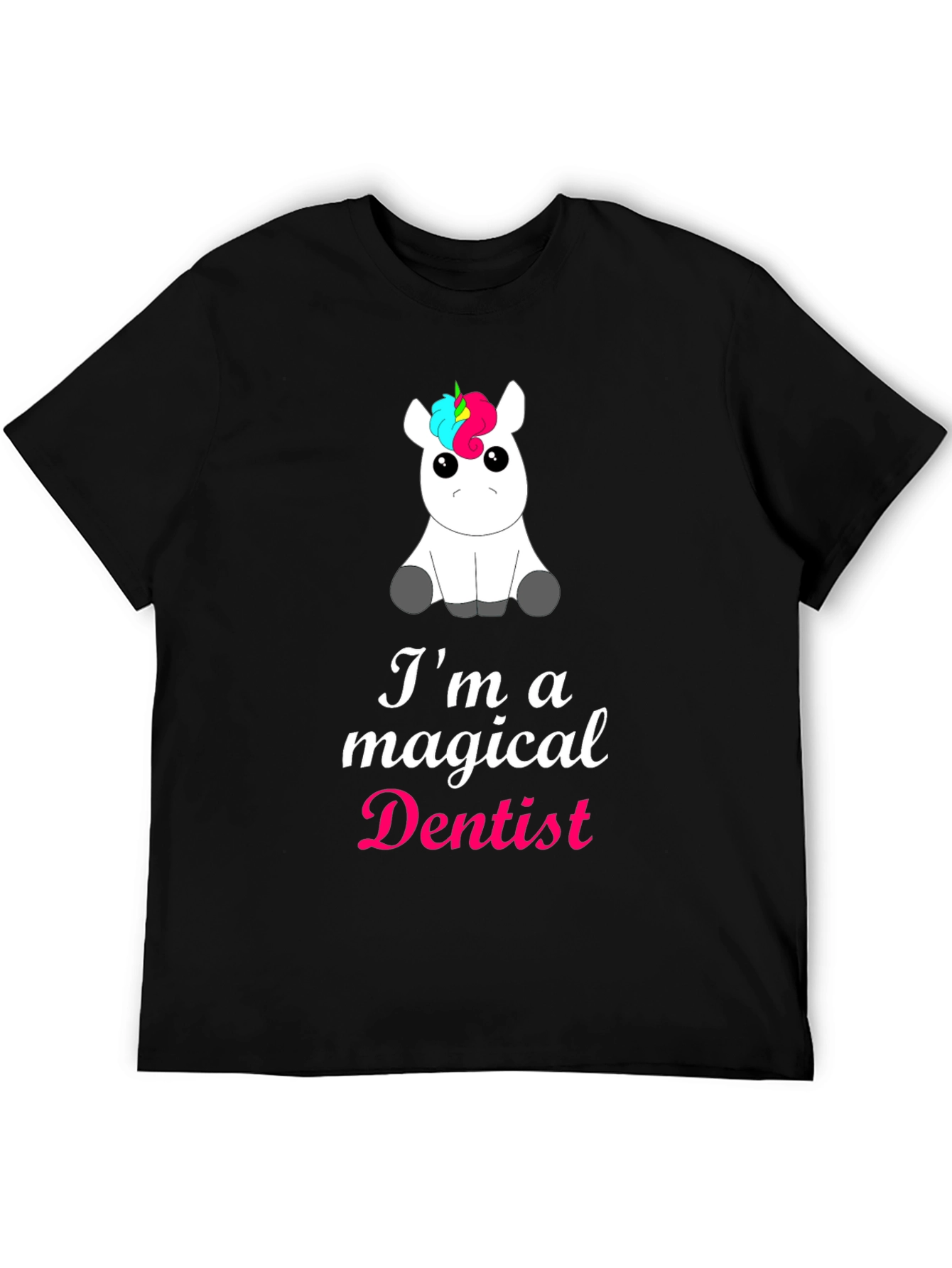 Magical Dentist Unicorn T-Shirt - Black