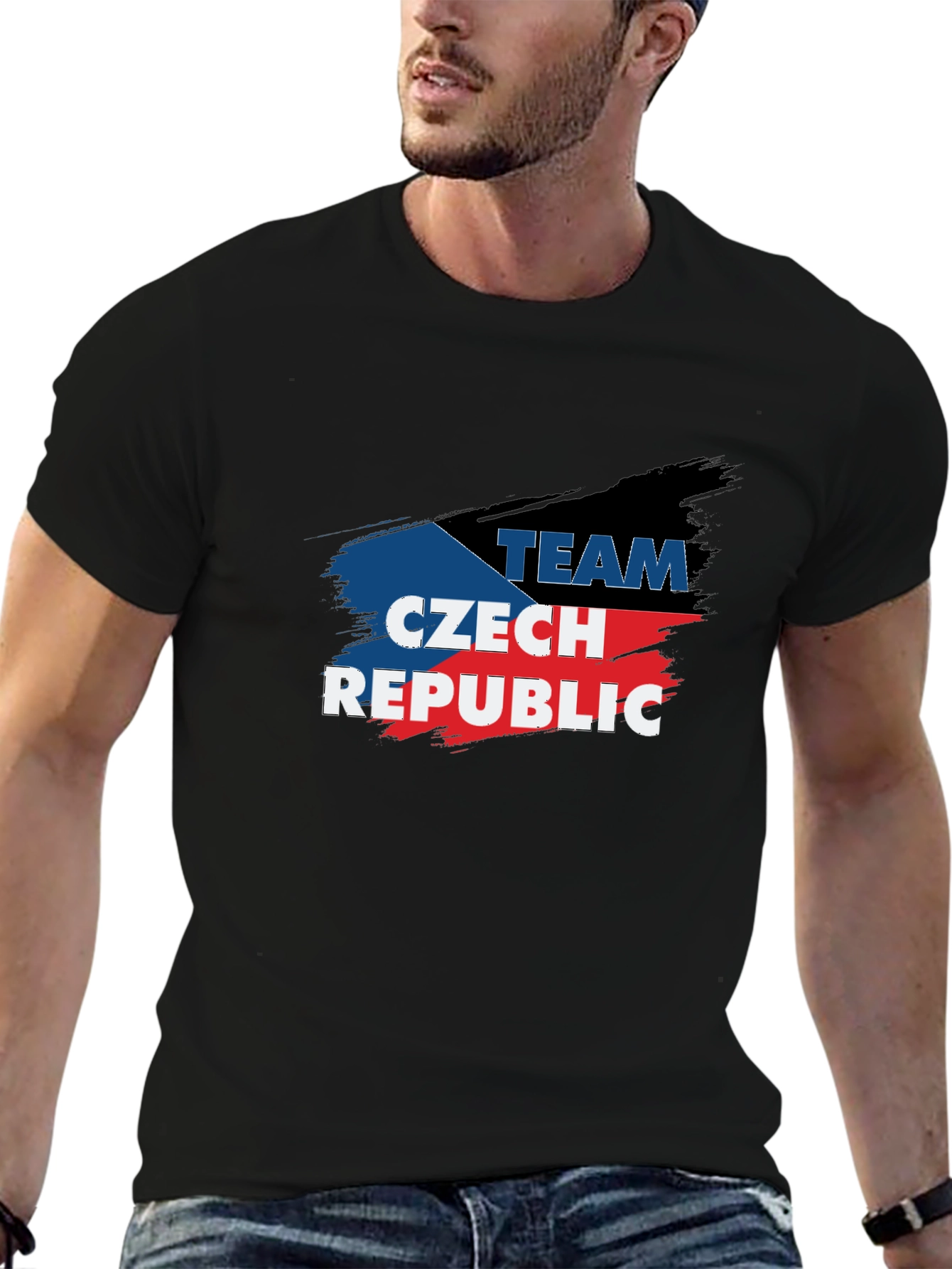 Team Czech Republic Brush Stroke T-Shirt