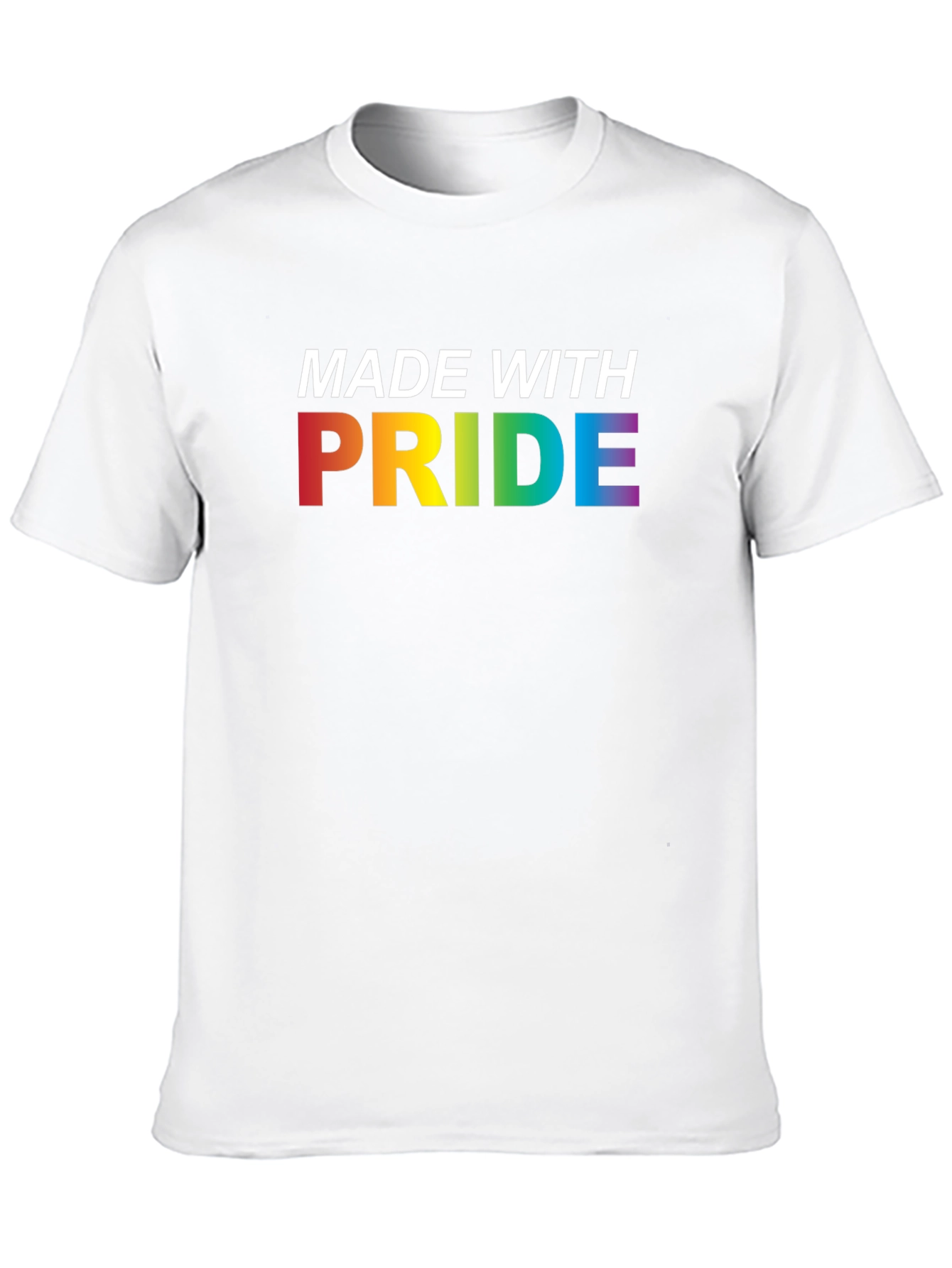Made With Pride Rainbow Graphic Tee - Black