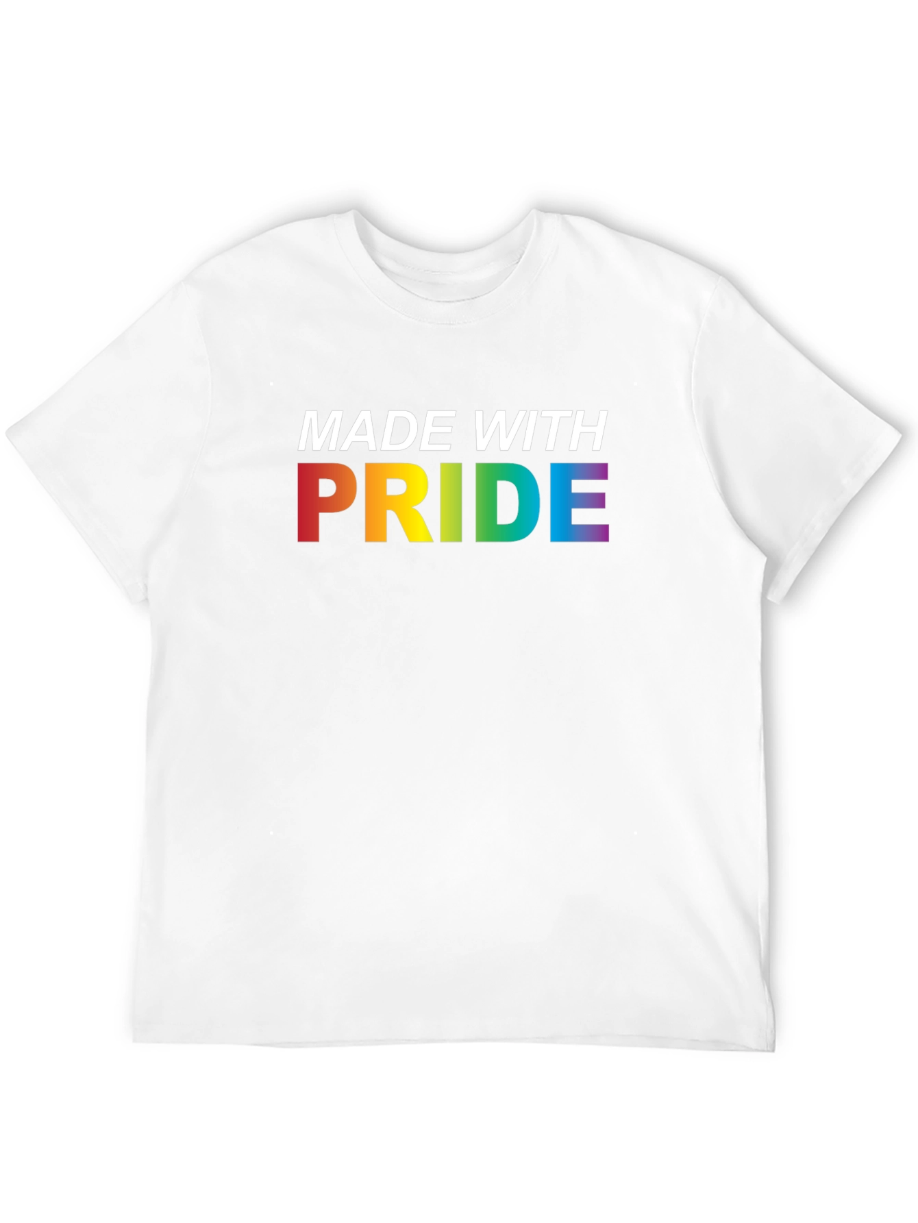 Made With Pride Rainbow Graphic Tee - Black