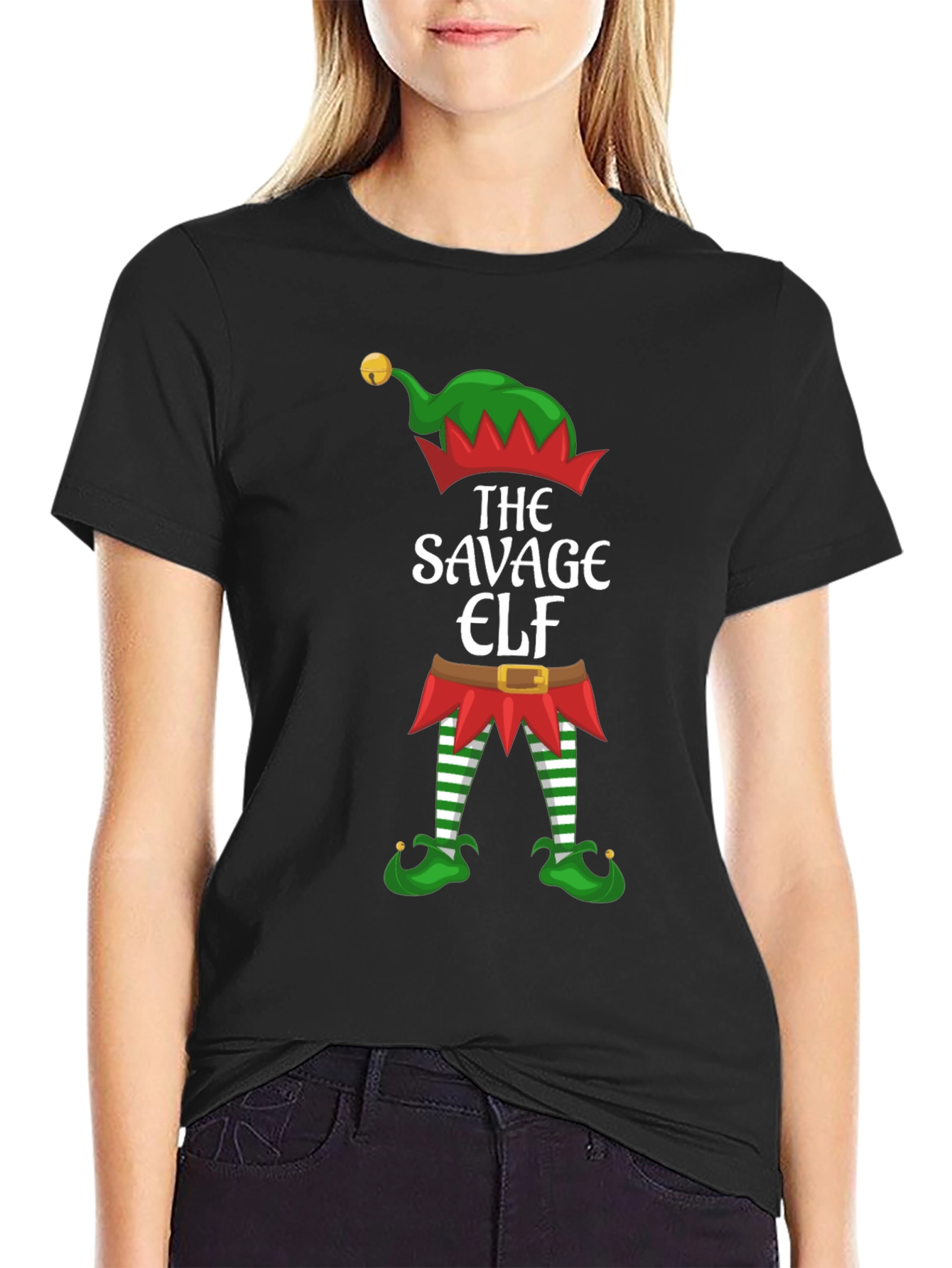 Savage Elf Graphic Tee - Holiday Humor