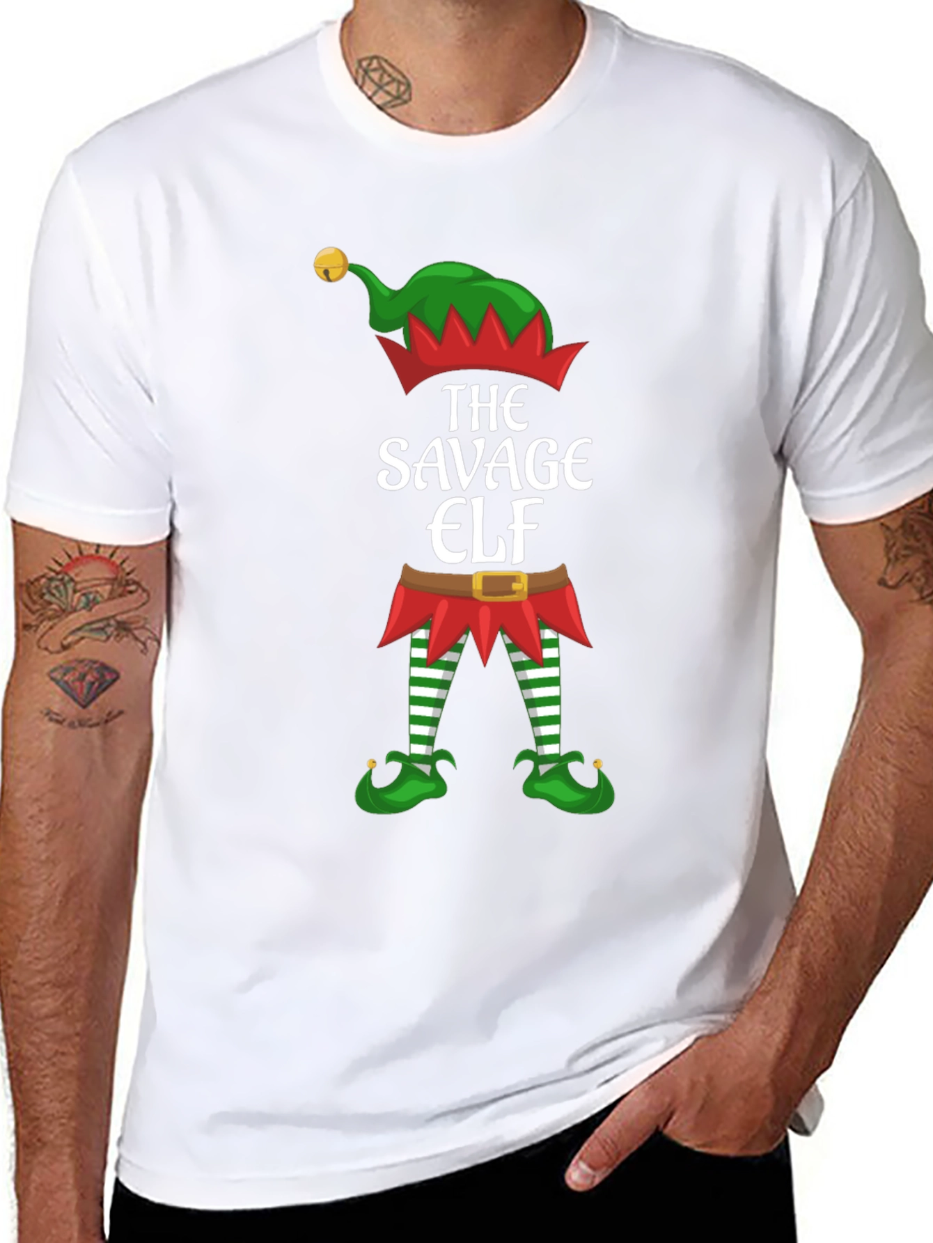 Savage Elf Graphic Tee - Holiday Humor