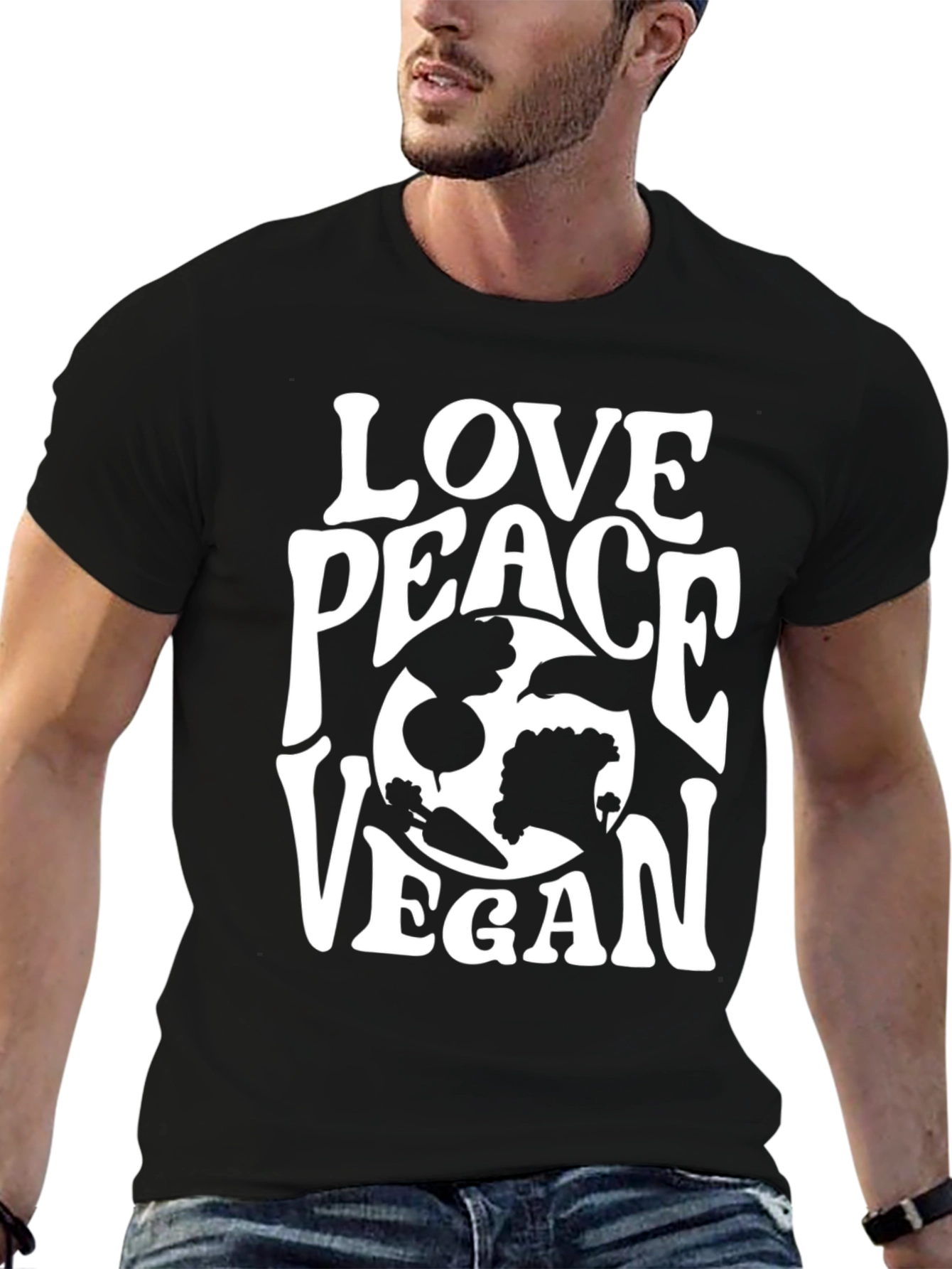 Love Peace Vegan T-Shirt - Unisex Graphic Tee