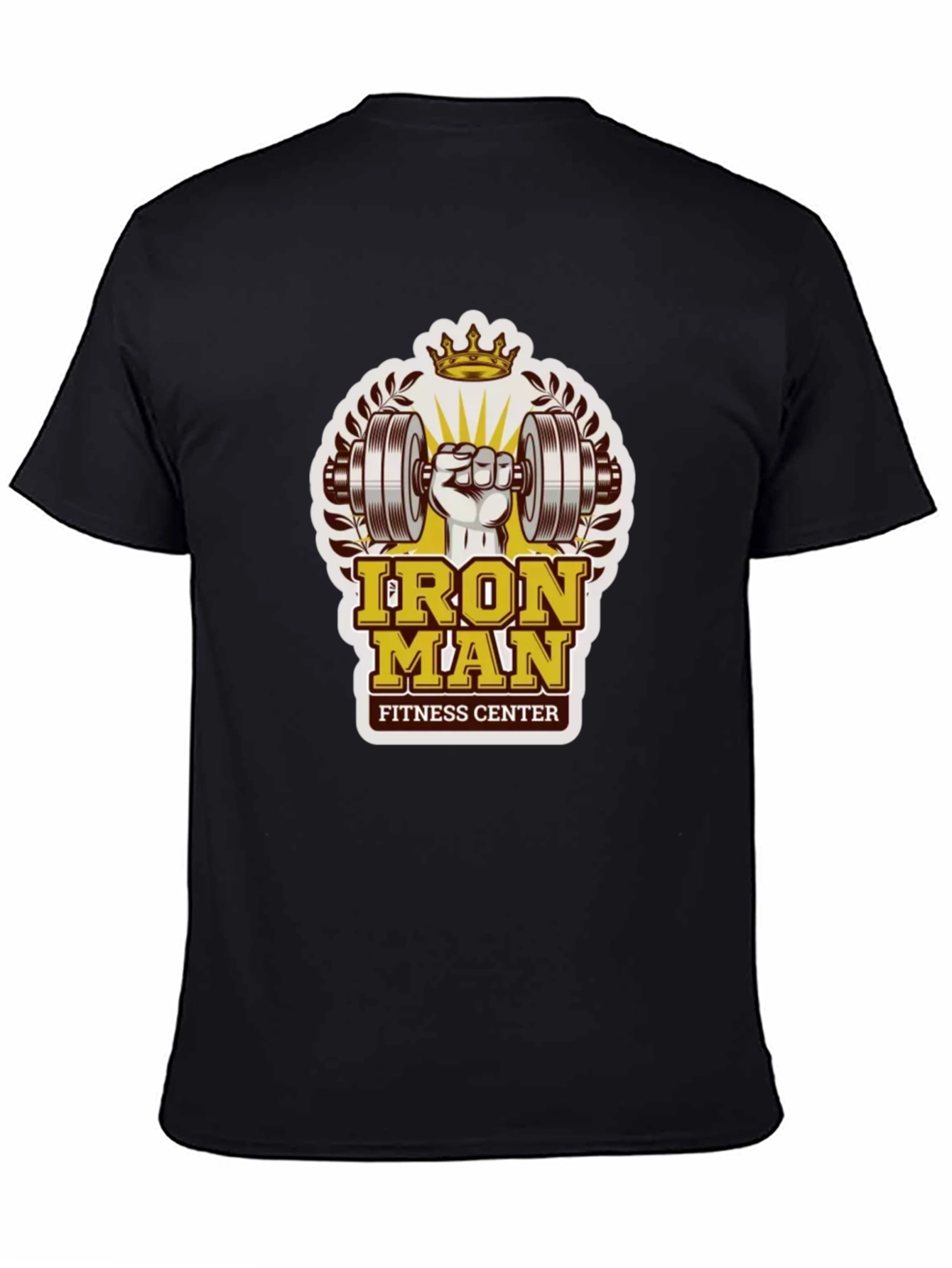 Iron Man Fitness Center Black T-Shirt